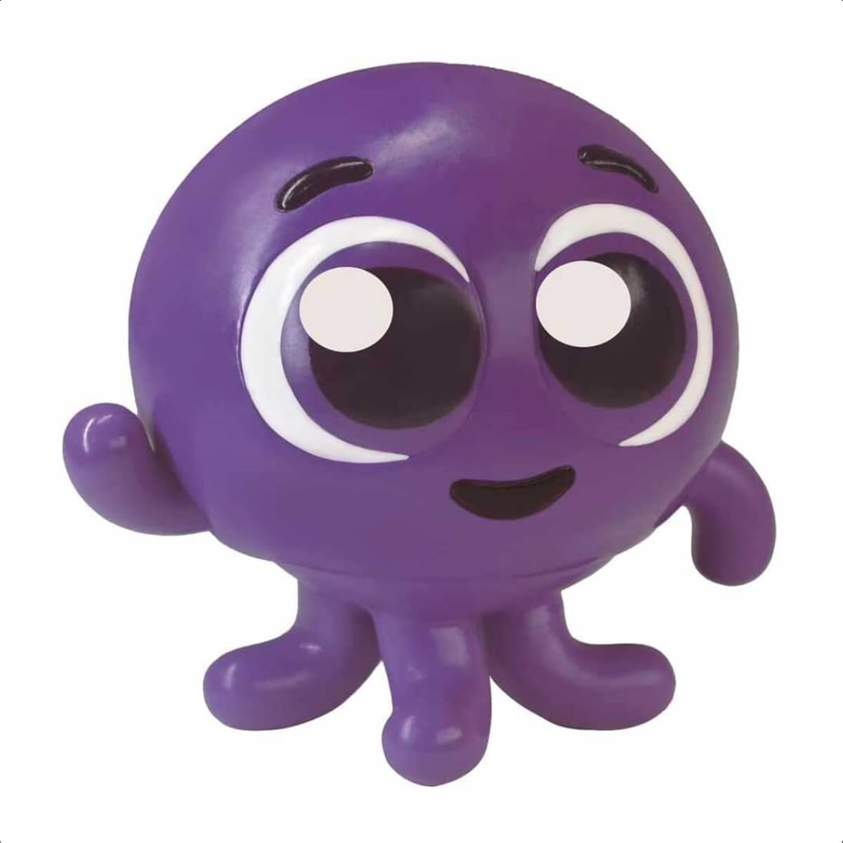 Boneco de Vinil Bolofofos Pow Roxo 18cm Polvo Lider Fácil de Limpar Brinquedos +3 anos - 3023