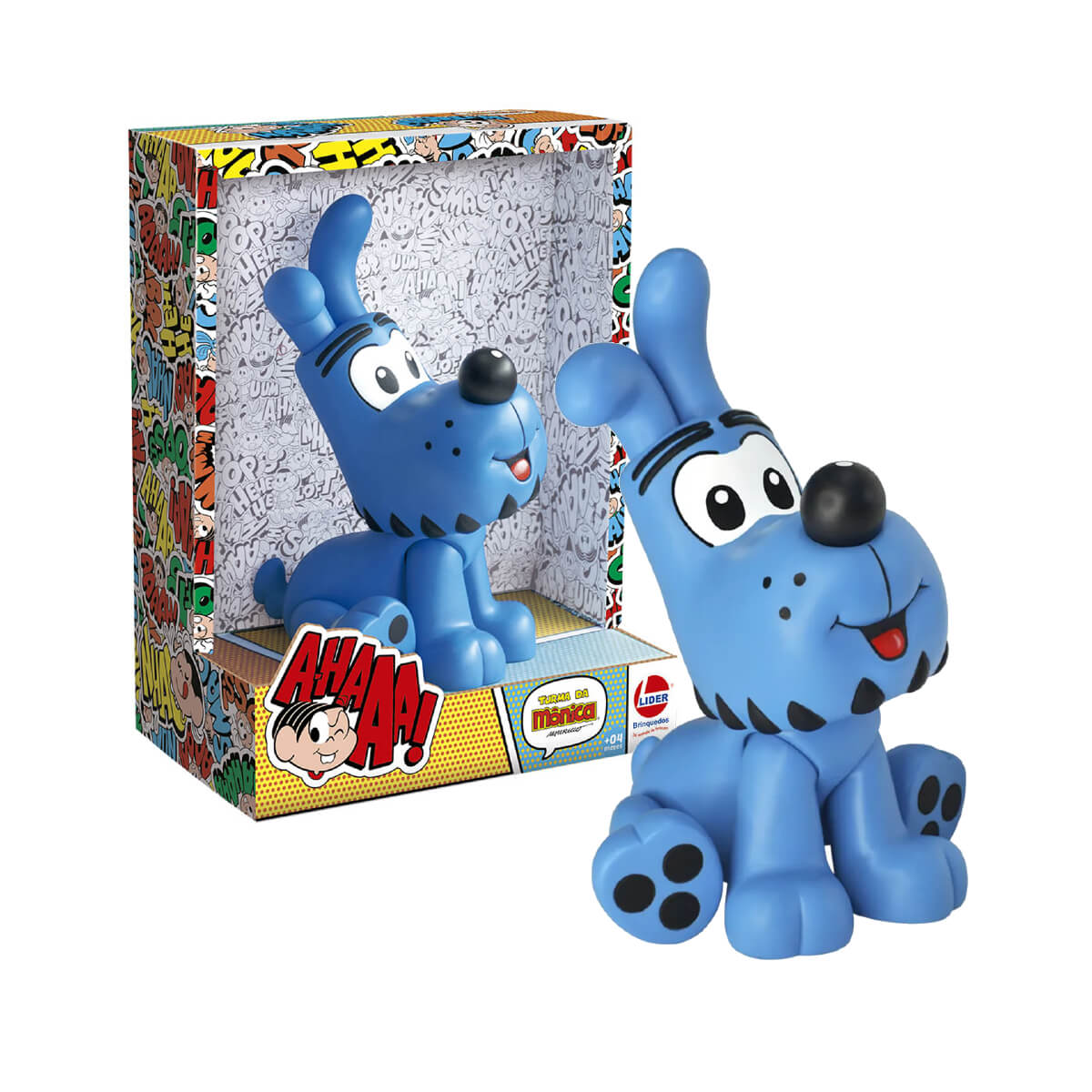 Boneco Vinil Cachorrinho Bidu Turma da Mônica Tamanho 26cm Lider - 3025