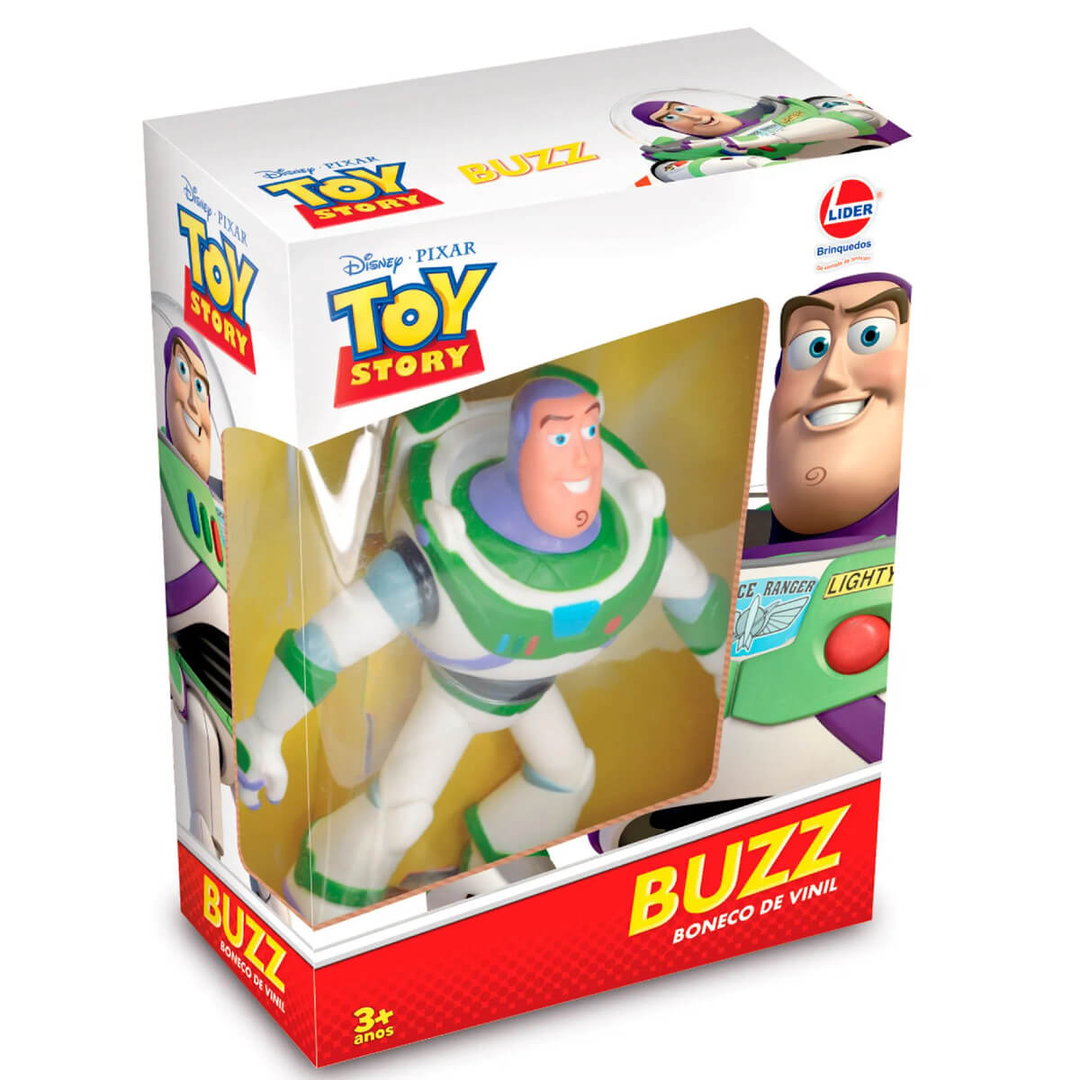 Brinquedo Boneco Buzz Lightyear Toy Story Articulado de Vinil Atóxico Colecionável Líder 2589