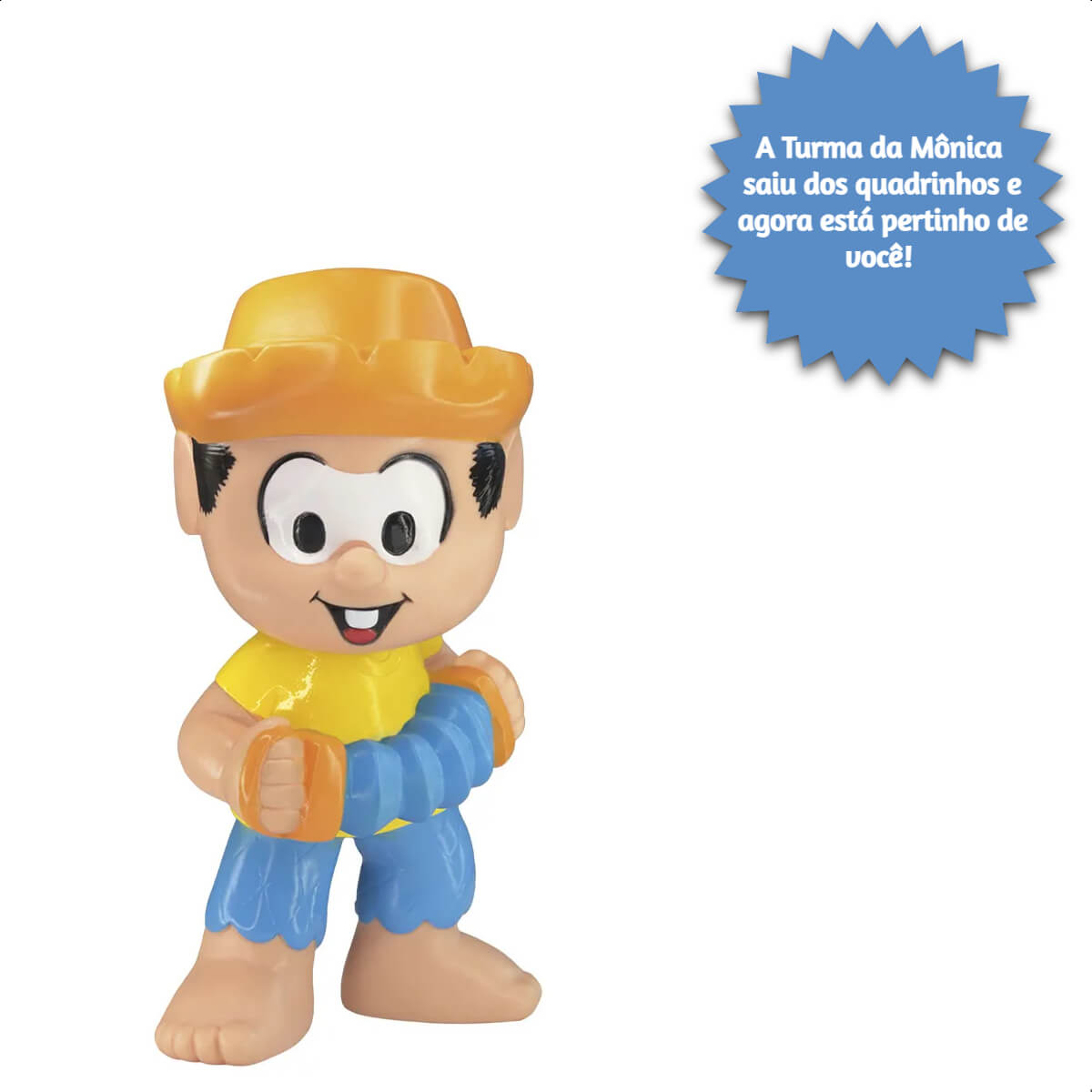 Boneco Chico Bento Turma da Mônica Lider Brinquedos +4 meses Vinil Atóxico - 3014