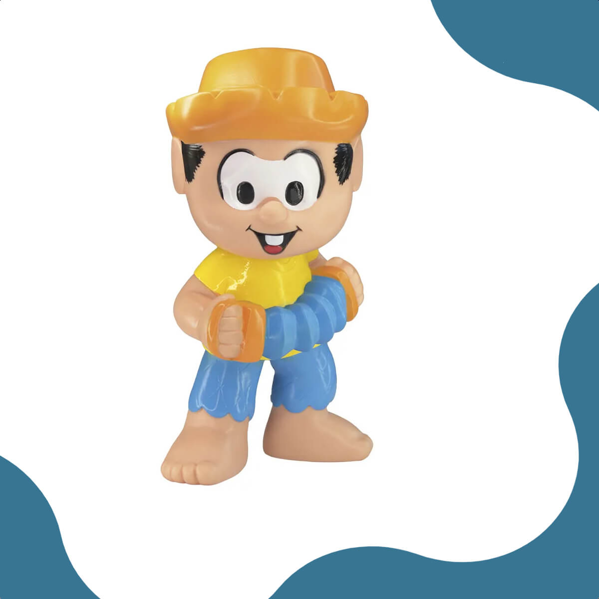 Boneco Chico Bento Turma da Mônica Lider Brinquedos +4 meses Vinil Atóxico - 3014