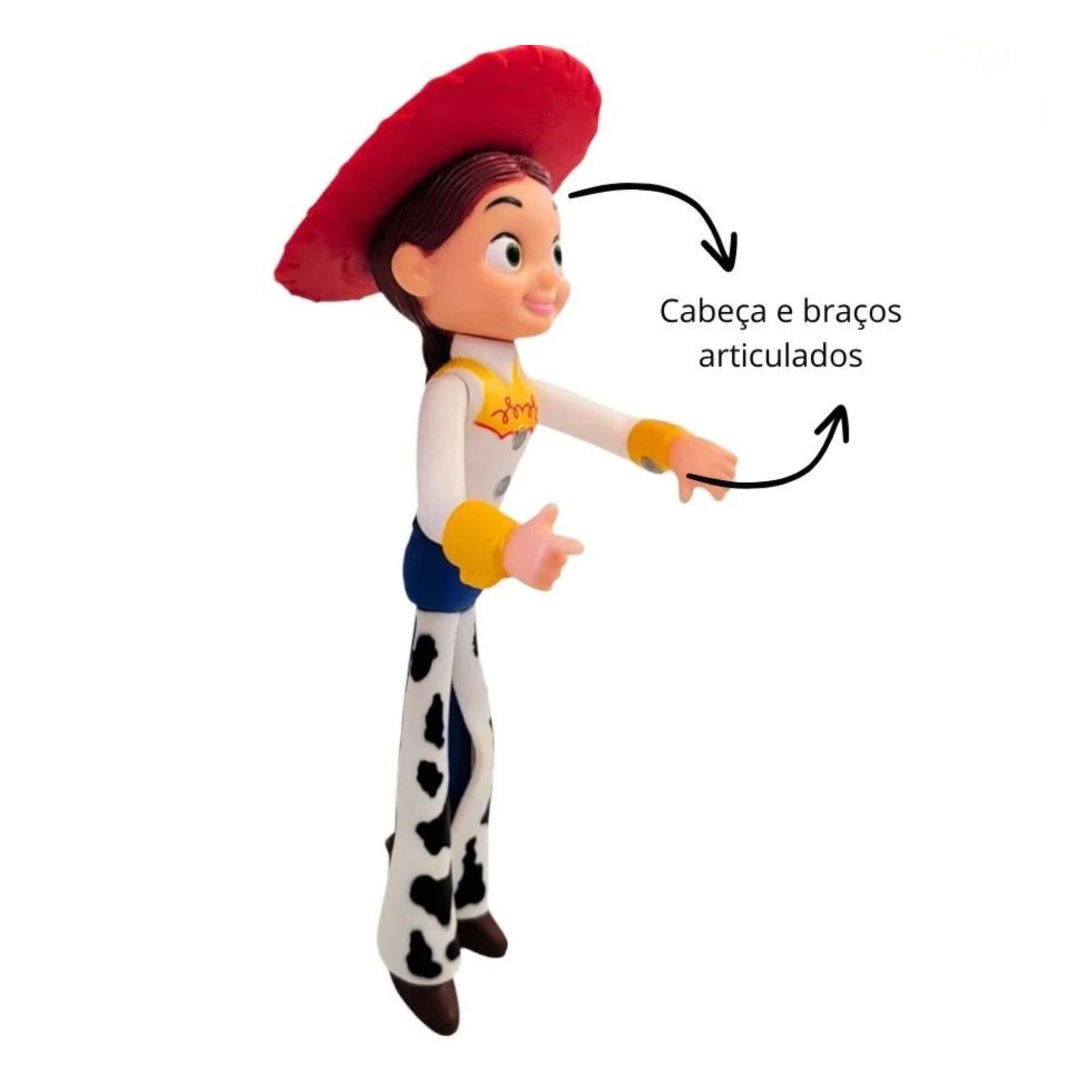 Brinquedo Boneca Jessie Toy Story Colecionável de Vinil Figura de Ação Lider Brinquedos - 2590