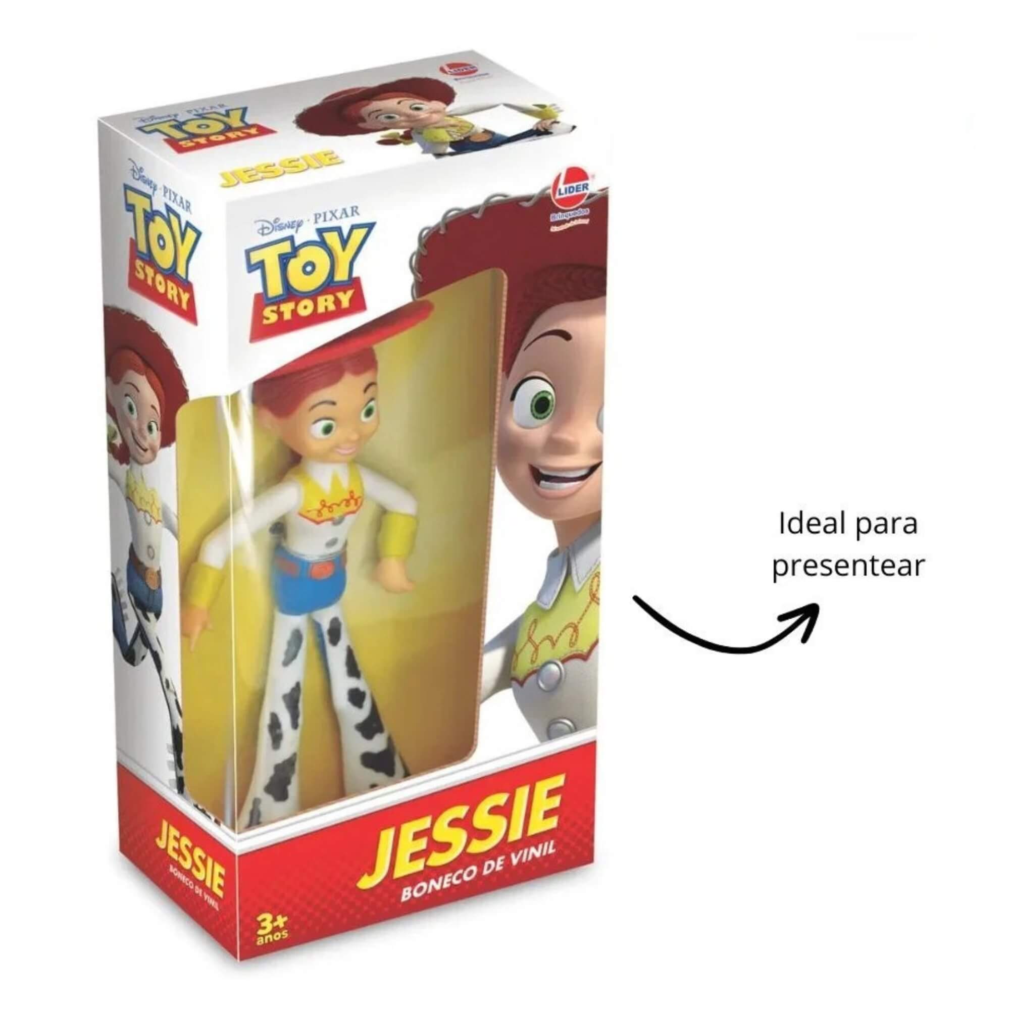 Brinquedo Boneca Jessie Toy Story Colecionável de Vinil Figura de Ação Lider Brinquedos - 2590