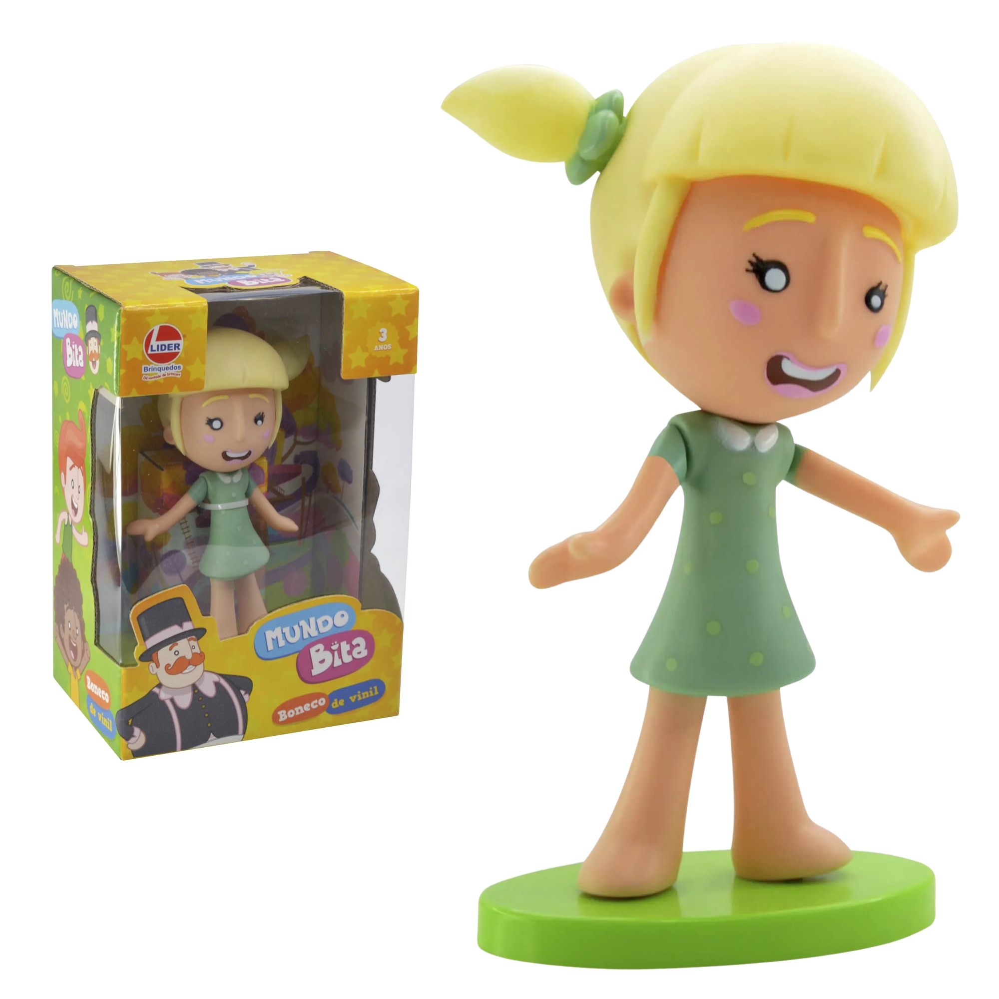 Boneco Sortido e Unitário Mundo Bita - Lila, Dan e Tito em Vinil Líder Brinquedos - 2845
