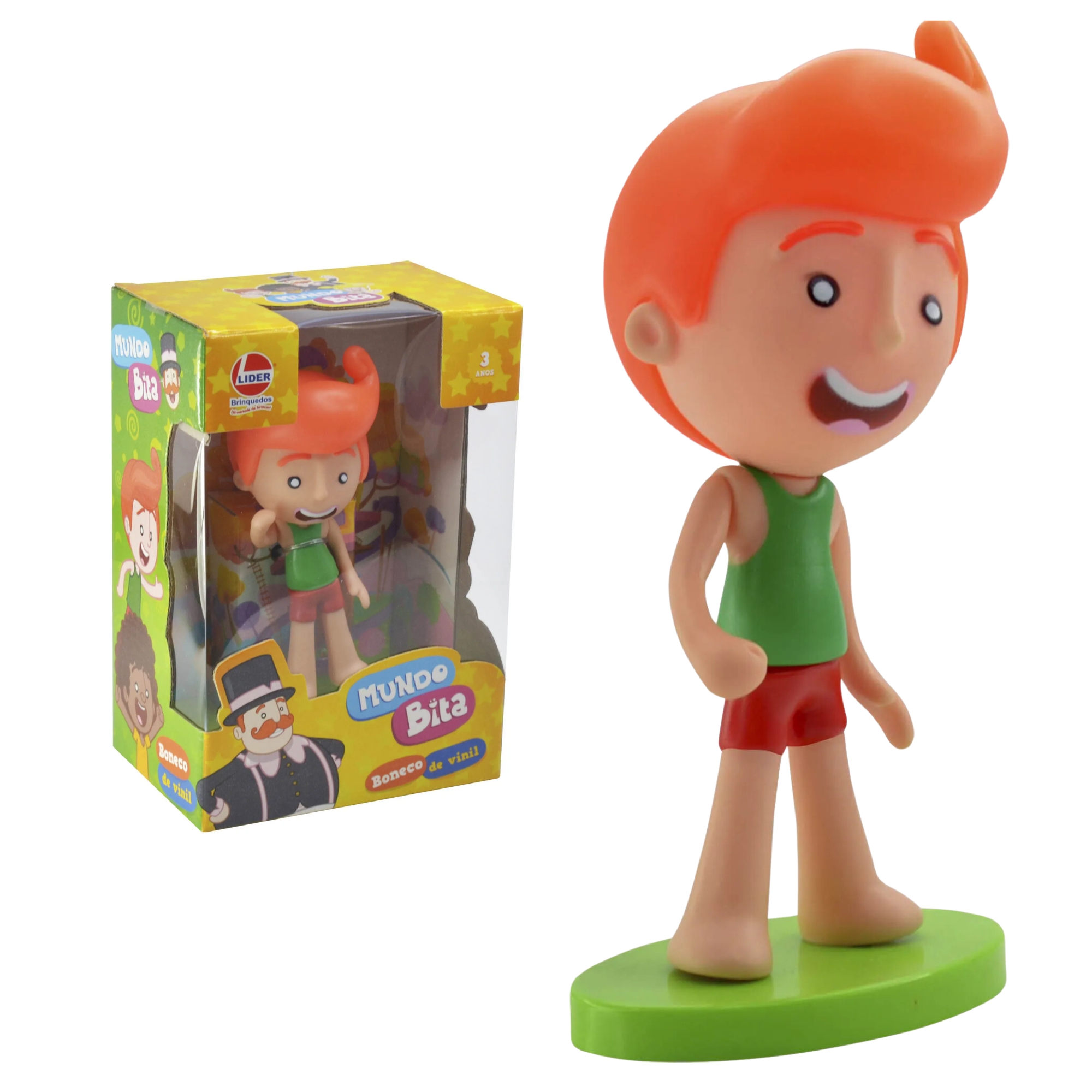 Boneco Sortido e Unitário Mundo Bita - Lila, Dan e Tito em Vinil Líder Brinquedos - 2845