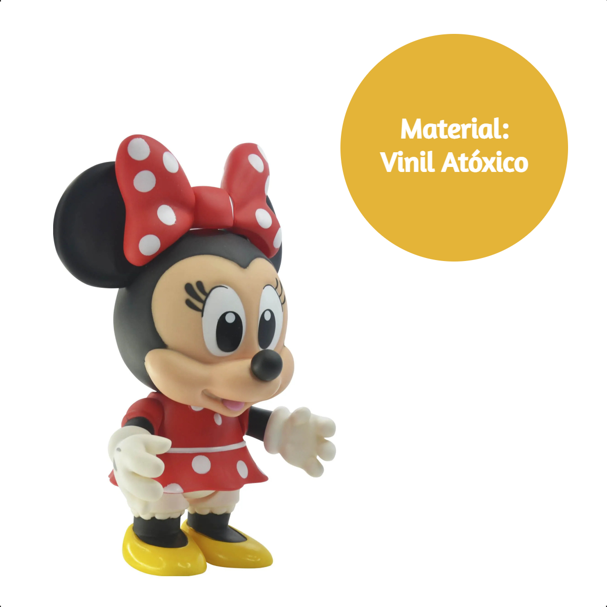 Brinquedo Boneca articulada de Vinil Atóxico Minnie Baby +4 Meses Líder - 2725