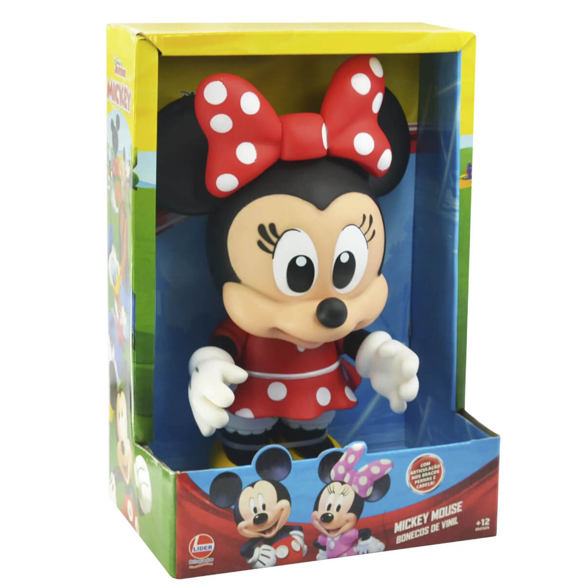 Brinquedo Boneca articulada de Vinil Atóxico Minnie Baby +4 Meses Líder - 2725