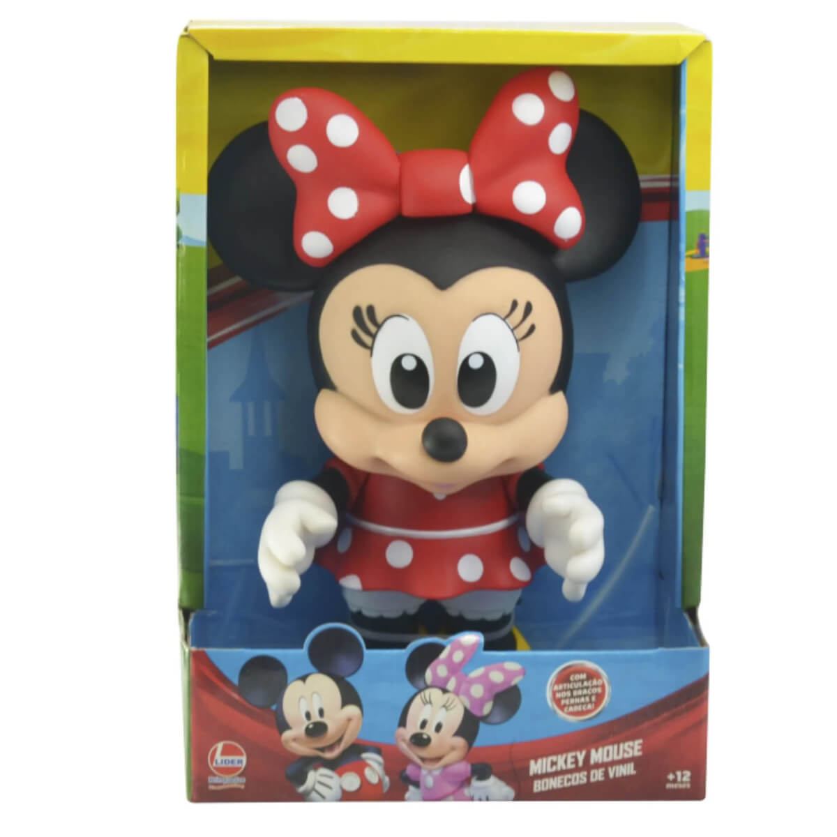 Brinquedo Boneca articulada de Vinil Atóxico Minnie Baby +4 Meses Líder - 2725