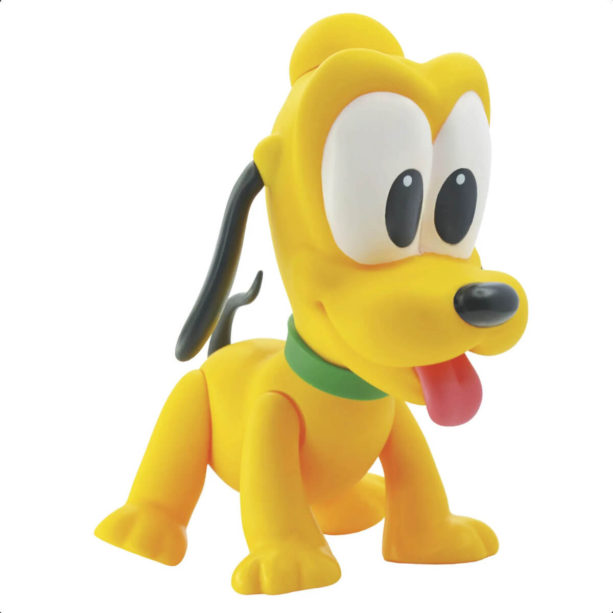 Brinquedo Boneco Vinil Atóxico Pluto Baby Articulável 16cm Amarelo +4 meses Líder - 2893