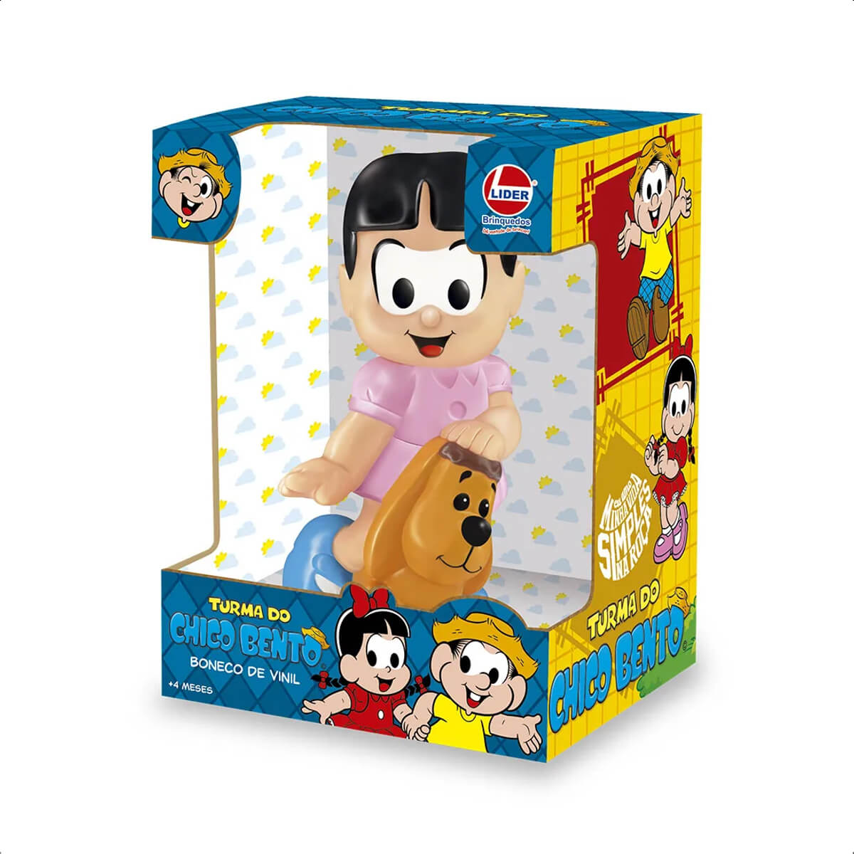 Brinquedo Boneca Rosinha Turma da Mônica Lider Brinquedos +4 Meses Vinil Atóxico - 3027