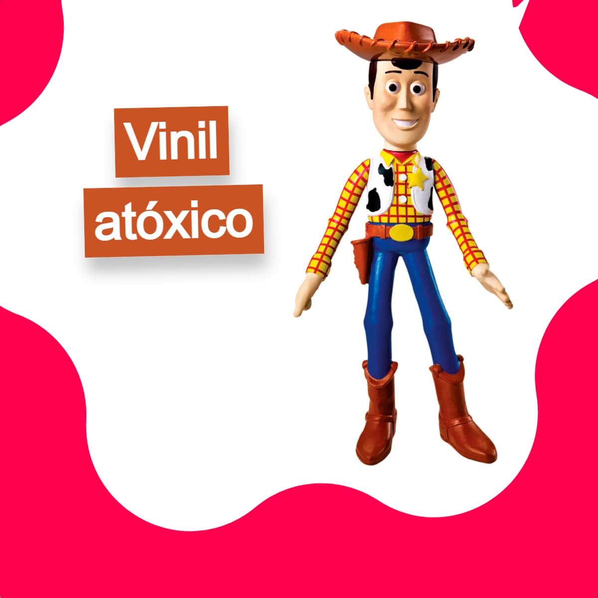 Brinquedo para Criança Boneco Vinil Woody Toy Story Fácil de Limpar Brincadeira - Lider 2588