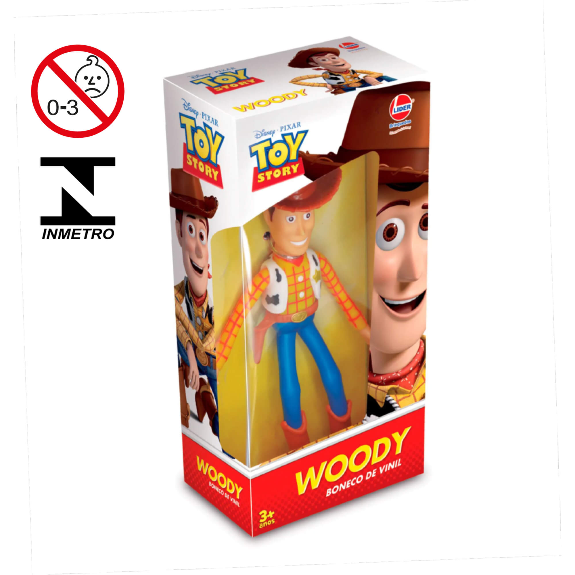 Brinquedo para Criança Boneco Vinil Woody Toy Story Fácil de Limpar Brincadeira - Lider 2588