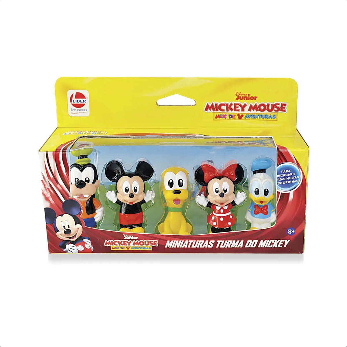 Brinquedo Dedoches Mickey and Friends +3 anos Vinil Divertido Faz de Conta Lider Brinquedos - 240