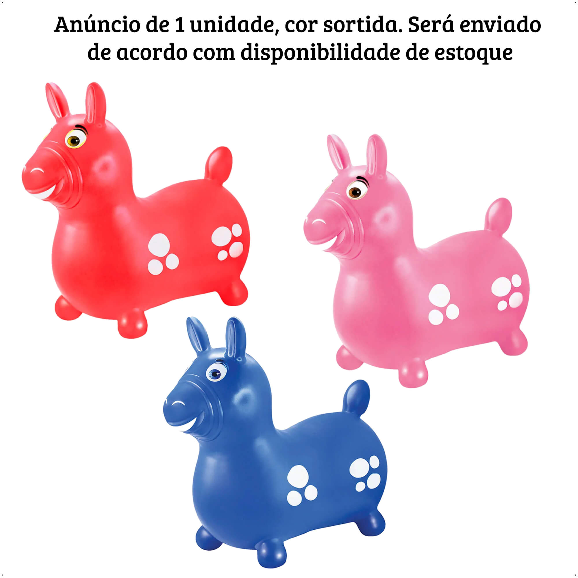 Brinquedo Cavalinho Upa Upa 1 unidade Cor Sortida Infantil +3 Anos No Saco Líder Brinquedos - 400