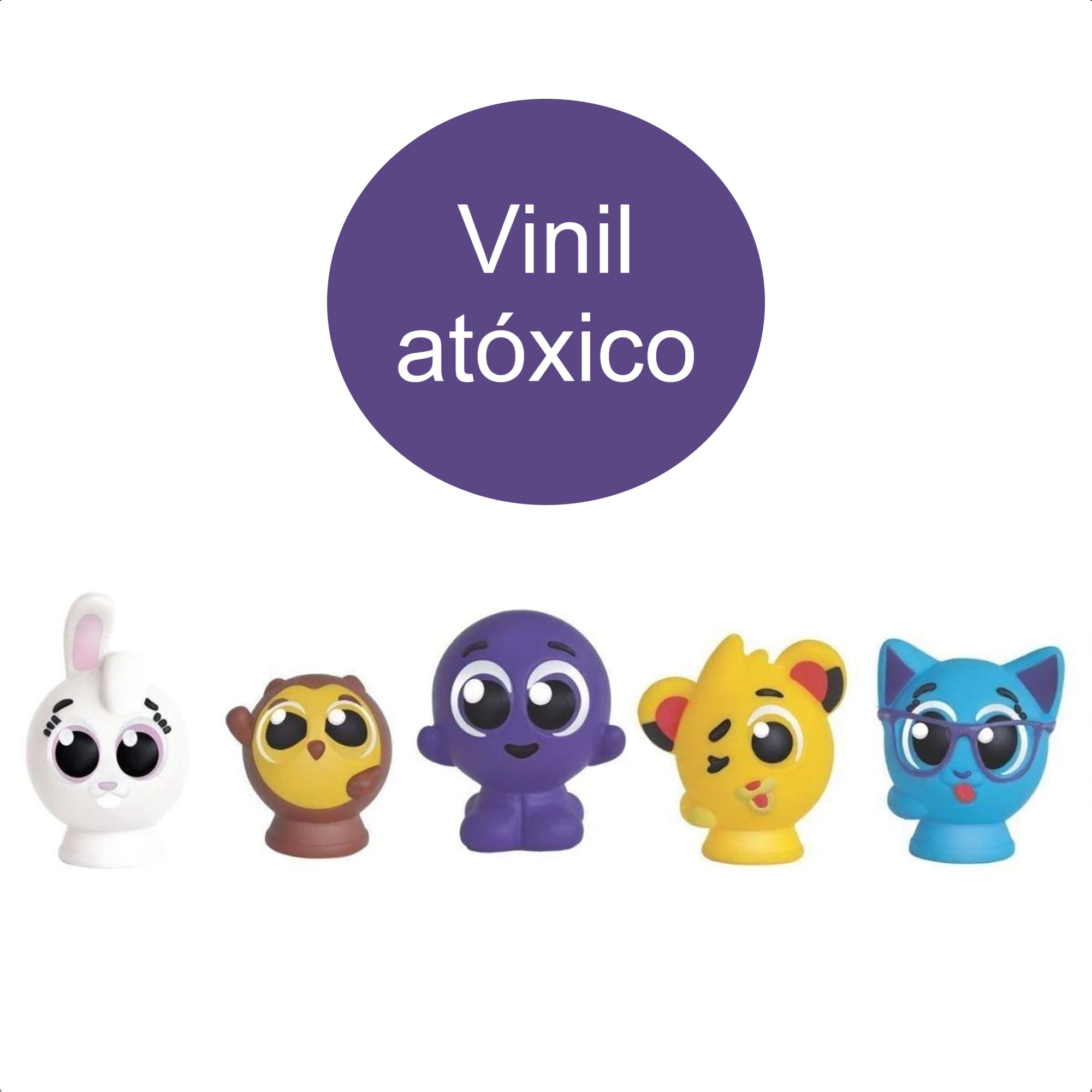 Brinquedo Dedoches Bolofofos Criatividade Vinil 5 Peças Coloridas Divertido +3 anos Lider - 3011