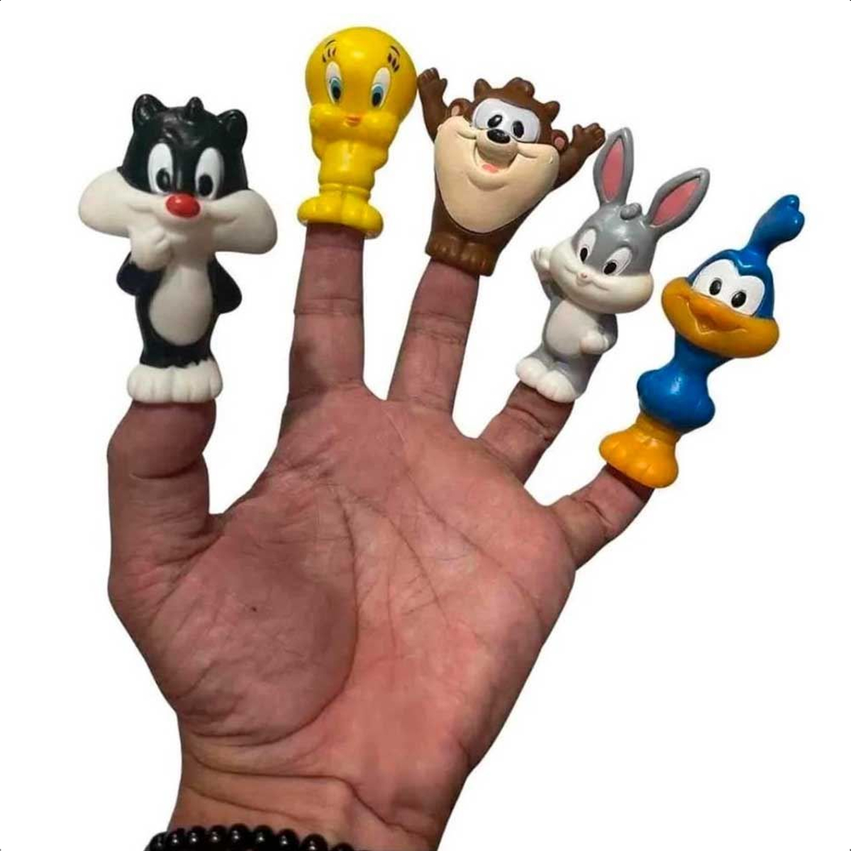Dedoches Looney Tunes Lider Brinquedos Vinil Atóxico +3 anos 7cm - 3053