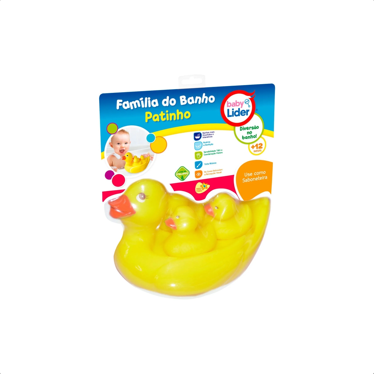 Brinquedo Família Patinho do Banho Lider Brinquedos +12 meses Vinil Atóxico - 5707