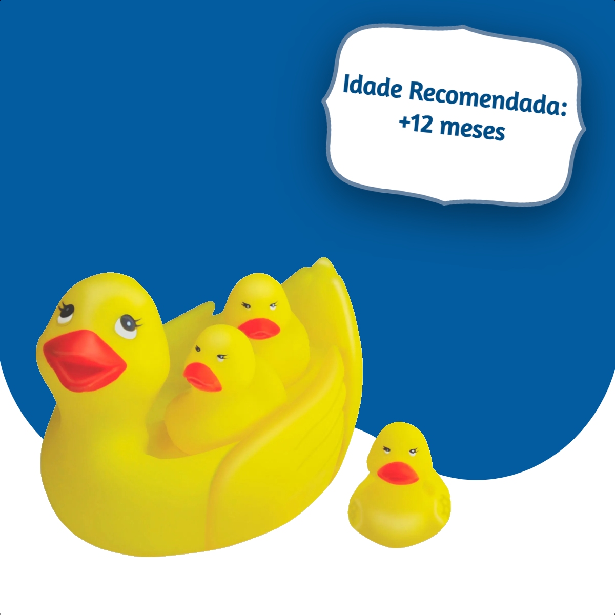 Brinquedo Família Patinho do Banho Lider Brinquedos +12 meses Vinil Atóxico - 5707