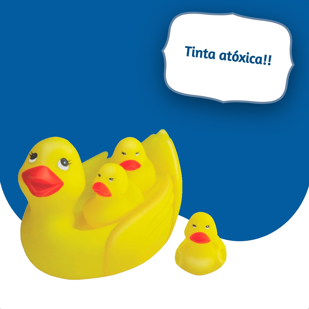 Brinquedo Família Patinho do Banho Lider Brinquedos +12 meses Vinil Atóxico - 5707