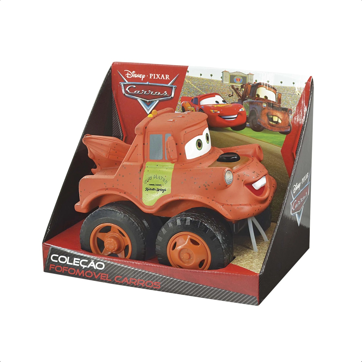 Carrinho Fofomóvel Carros Tow Matter Lider Brinquedos Marrom +4 meses Vinil Macio Atóxico - 2852