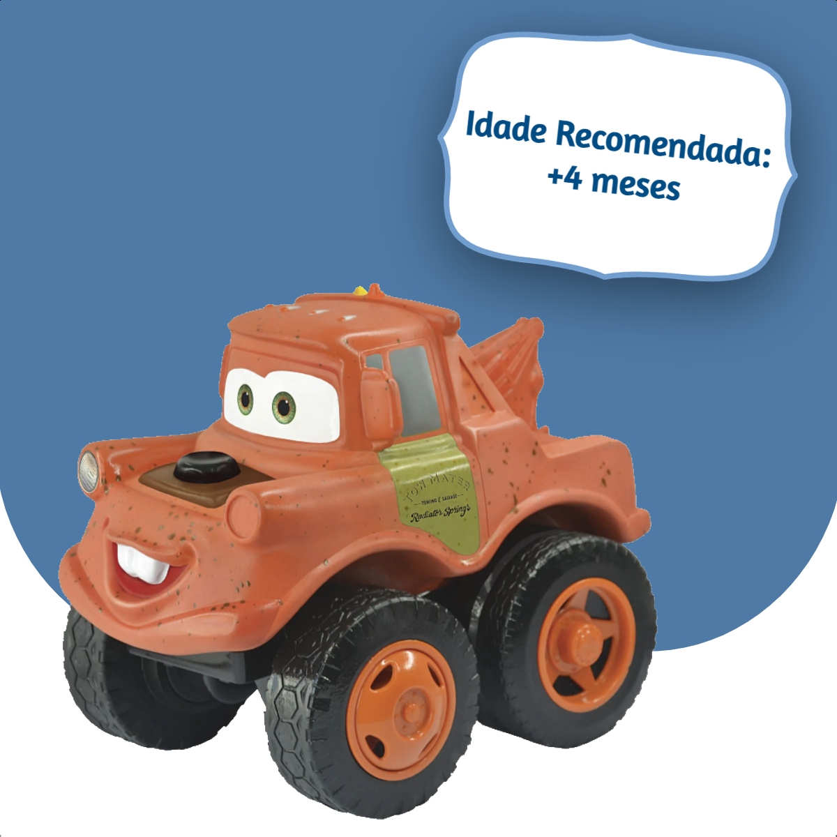 Carrinho Fofomóvel Carros Tow Matter Lider Brinquedos Marrom +4 meses Vinil Macio Atóxico - 2852