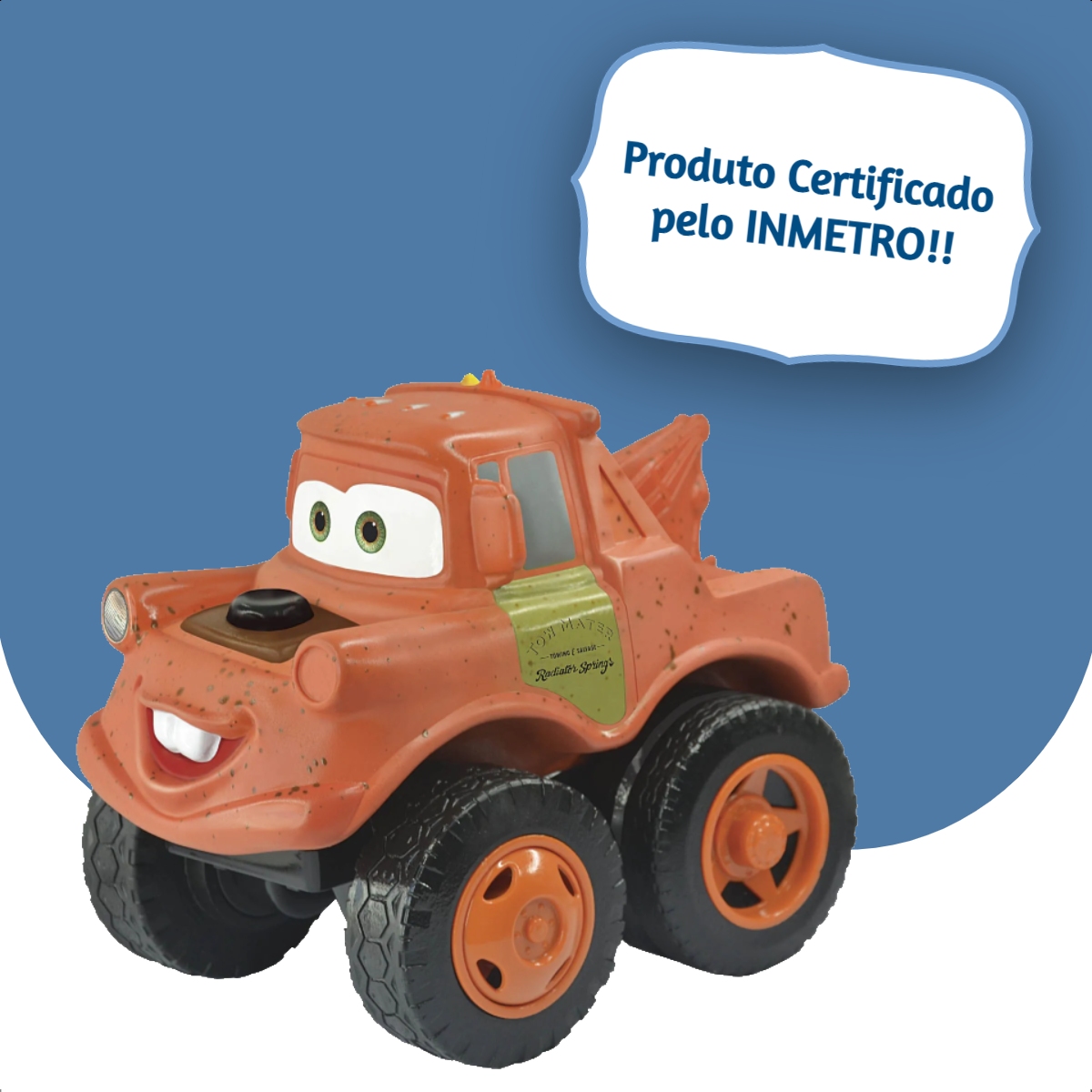 Carrinho Fofomóvel Carros Tow Matter Lider Brinquedos Marrom +4 meses Vinil Macio Atóxico - 2852