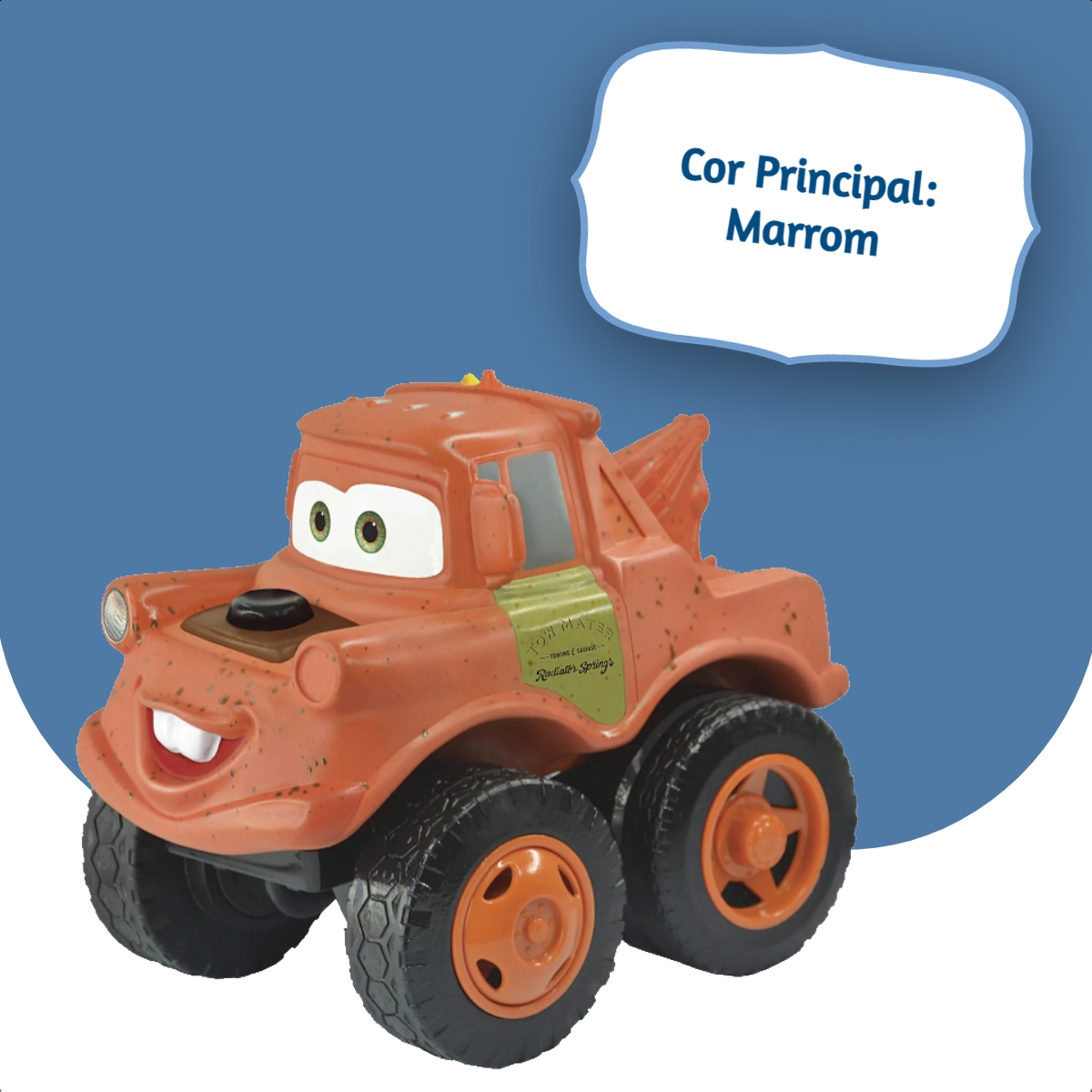 Carrinho Fofomóvel Carros Tow Matter Lider Brinquedos Marrom +4 meses Vinil Macio Atóxico - 2852