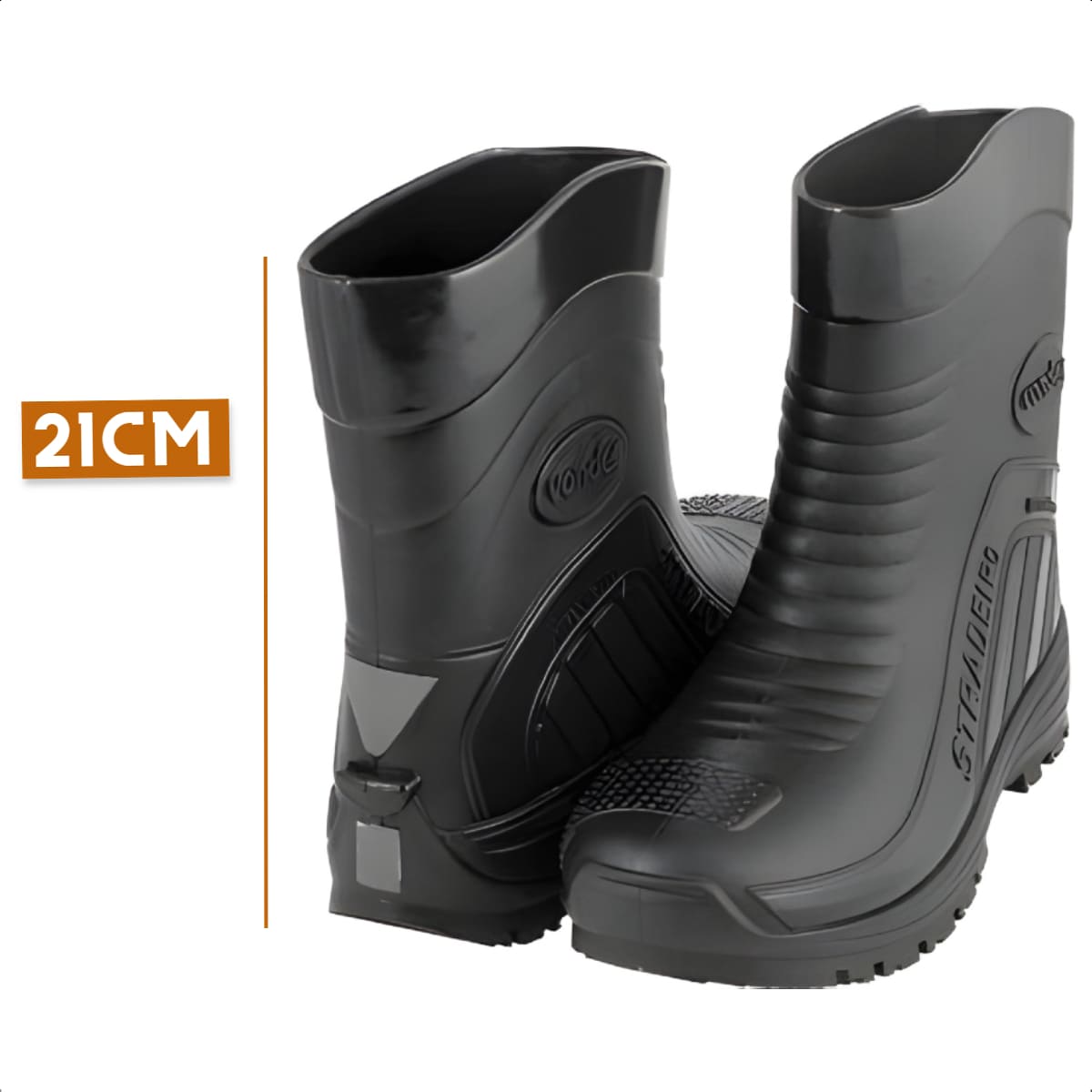 Bota de PVC Galocha Numeração 38 Cano Médio Sem Forro Resistente Stradeiro  Vonder - 7007200038