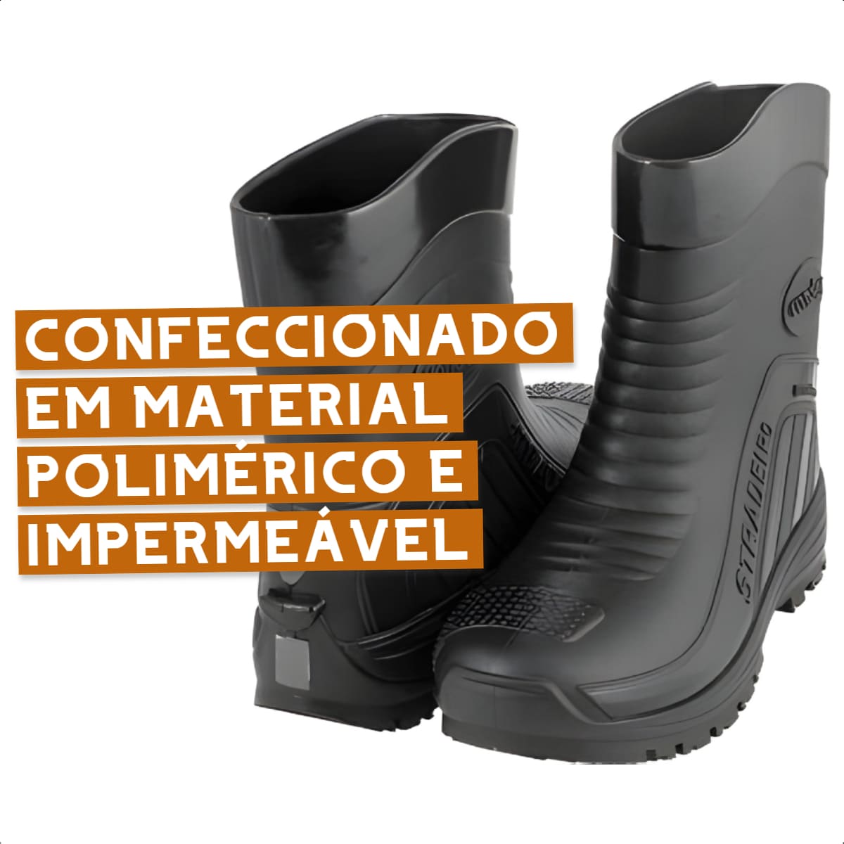 Bota de PVC Galocha Numeração 39 Cano Médio Sem Forro Resistente Stradeiro  Vonder - 7007200039