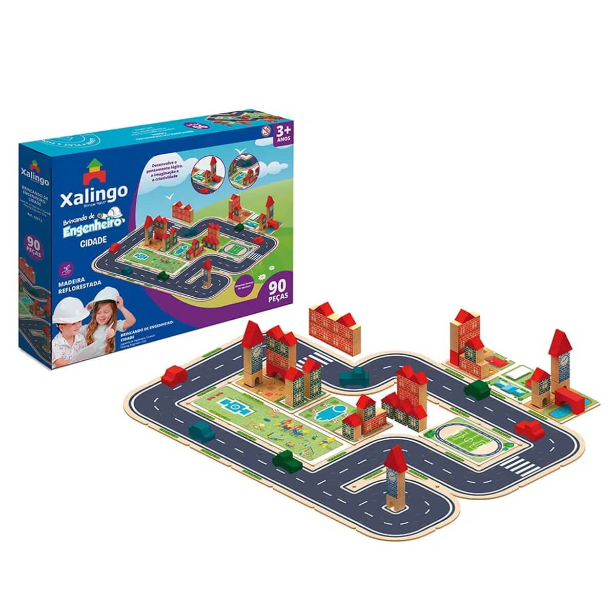 Brinquedo de Construir e Montar Brincando de Engenheiro Xalingo - 52772