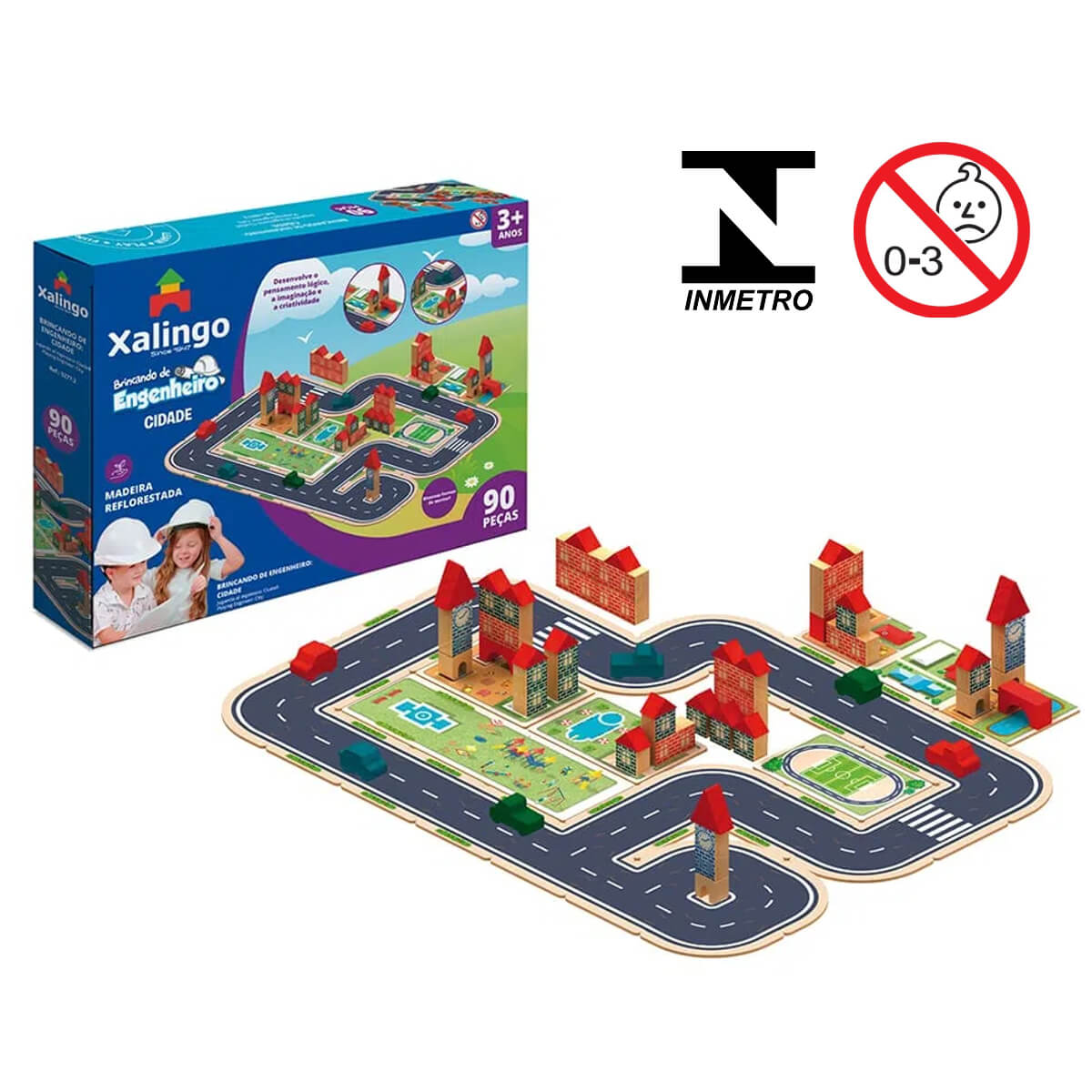Brinquedo de Construir e Montar Brincando de Engenheiro Xalingo - 52772