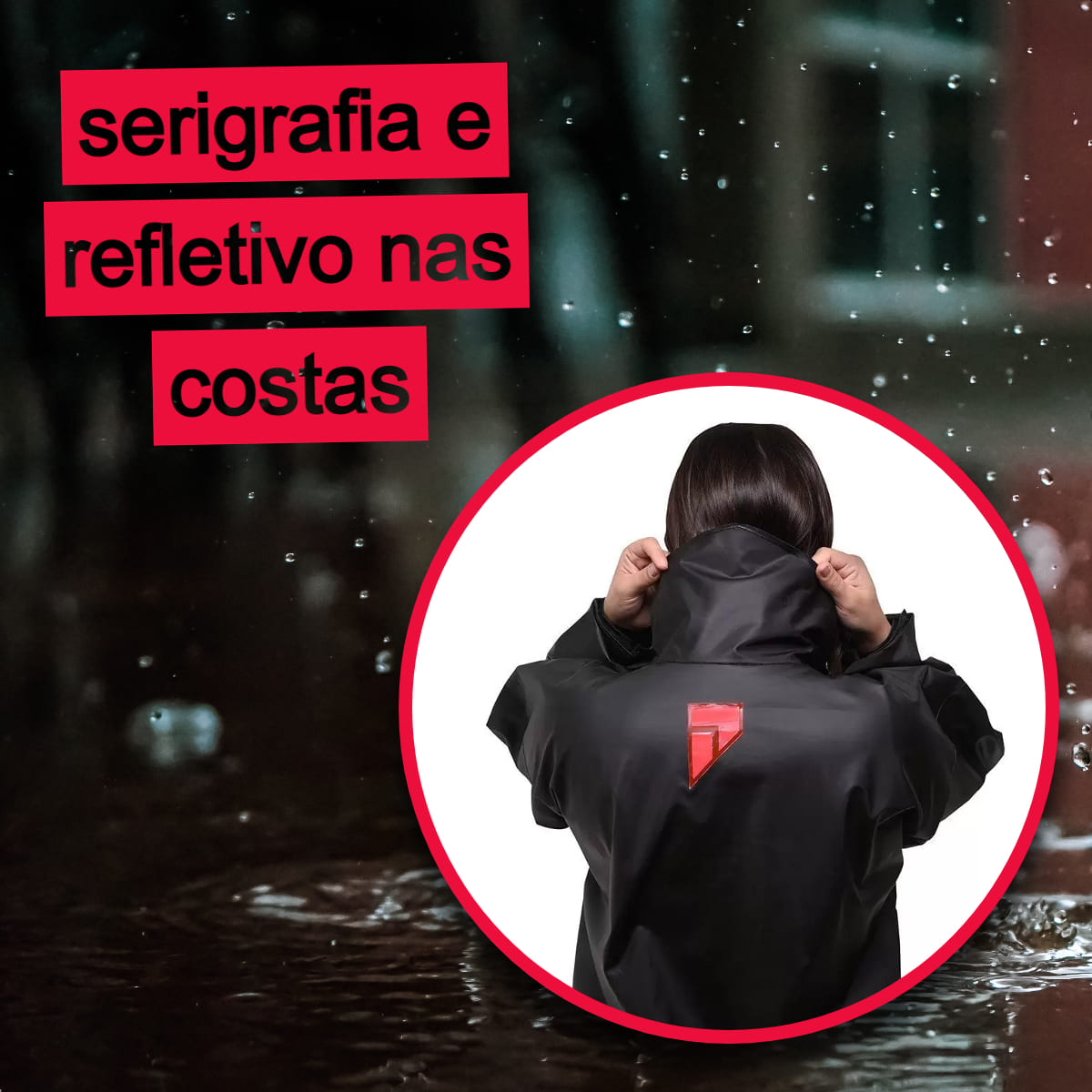 Conjunto Capa de chuva Feminina Motoqueiro Tamanho GG PVC 0,28mm Combate Pioneira - 2900-F-PRE-GG