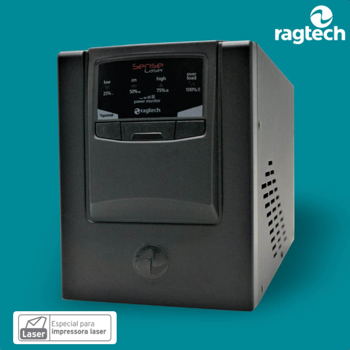 Estabilizador Sense Laser Ragtech 1500VA Microprocessado Trivolt 115V 127V 220V Saída 115V 3550
