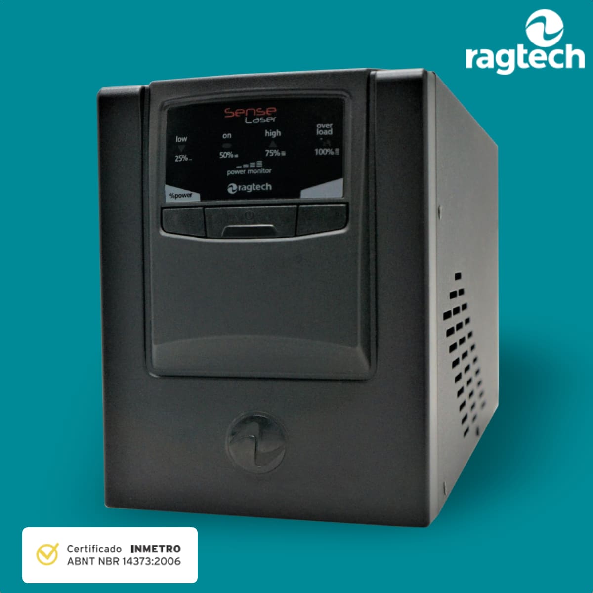 Estabilizador Sense Laser Ragtech 1500VA Microprocessado Trivolt 115V 127V 220V Saída 115V 3550