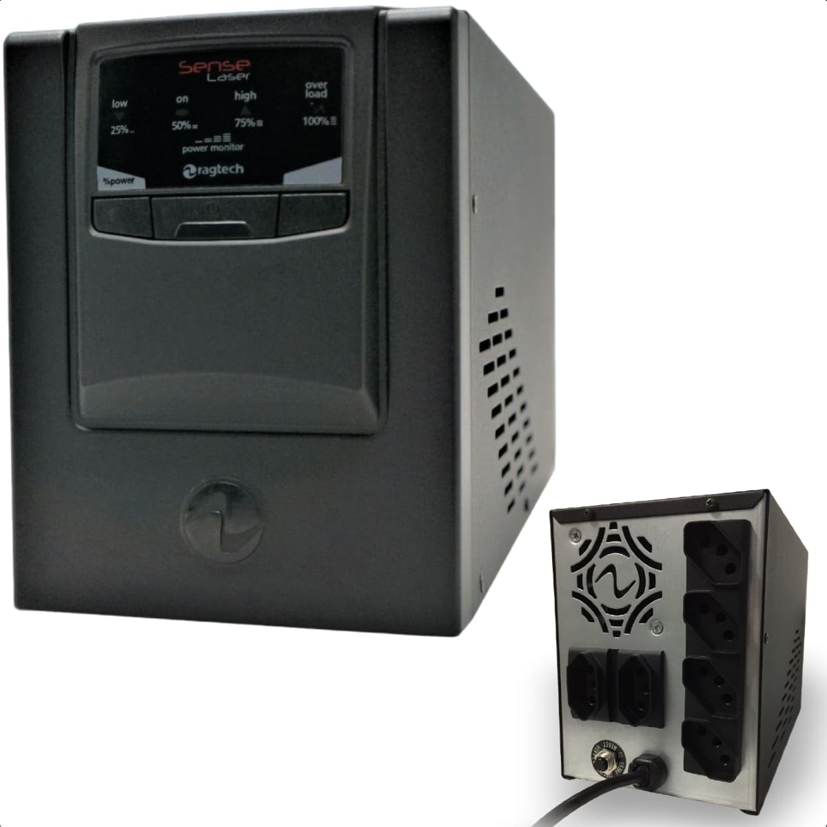 Estabilizador Sense Laser Ragtech 1500VA Microprocessado Trivolt 115V 127V 220V Saída 115V 3550