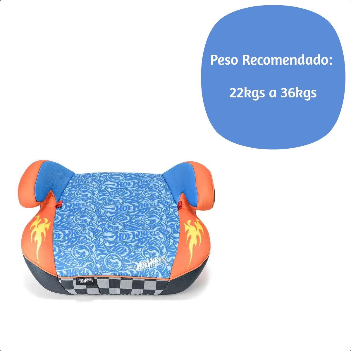 Assento Infantil para Carro Auto Booster Hot Wheels Fashion 22-36kg Grupo III Fisher Price-BB629