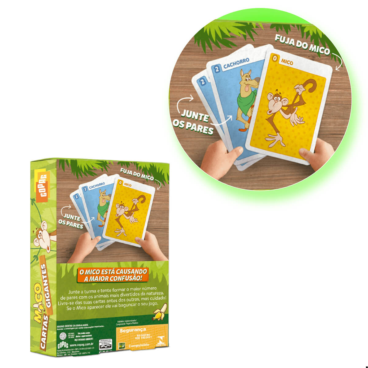 Jogo Mico Cartas Gigantes 25 cartas para 2 a 6 jogadores Copag  - 30767