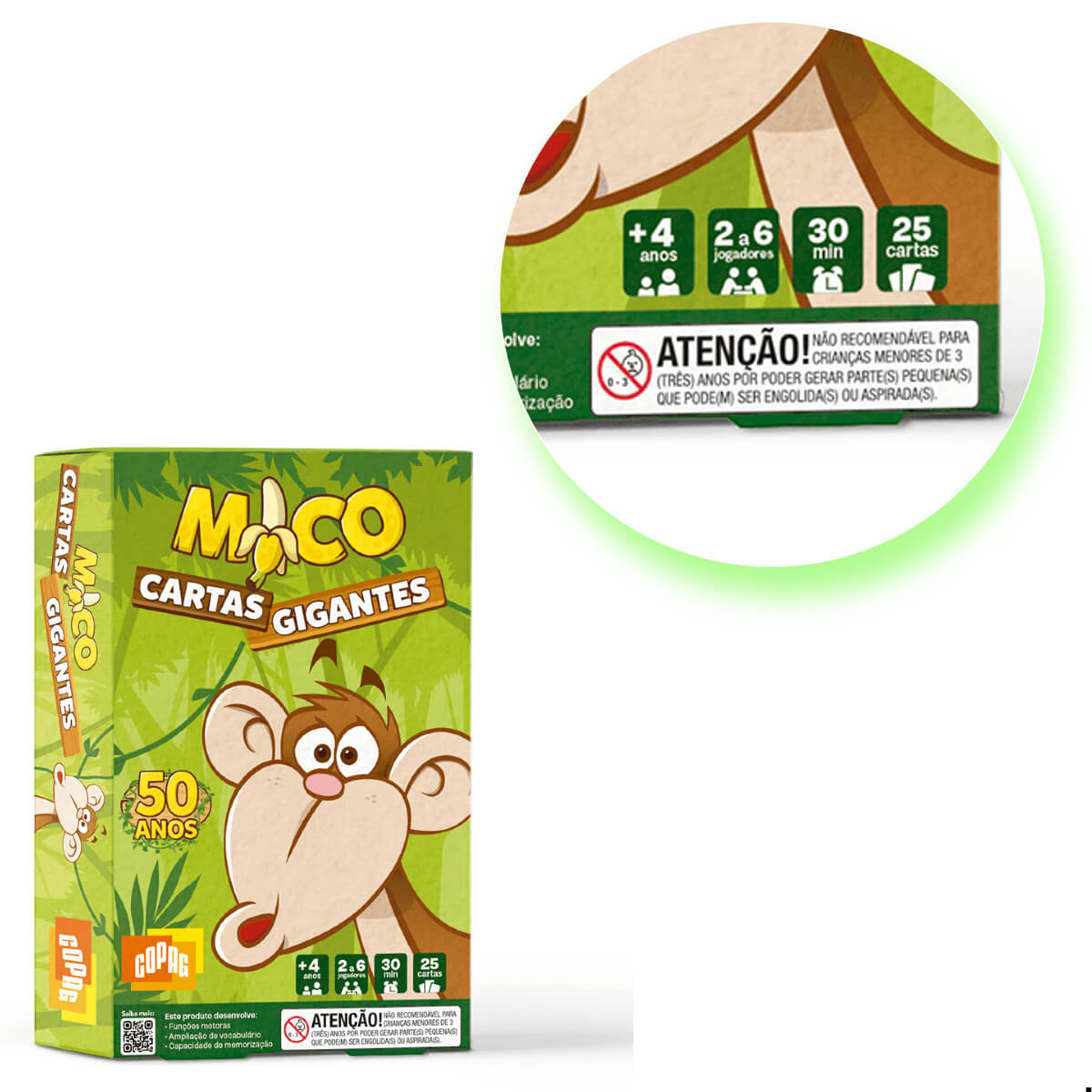 Jogo Mico Cartas Gigantes 25 cartas para 2 a 6 jogadores Copag  - 30767