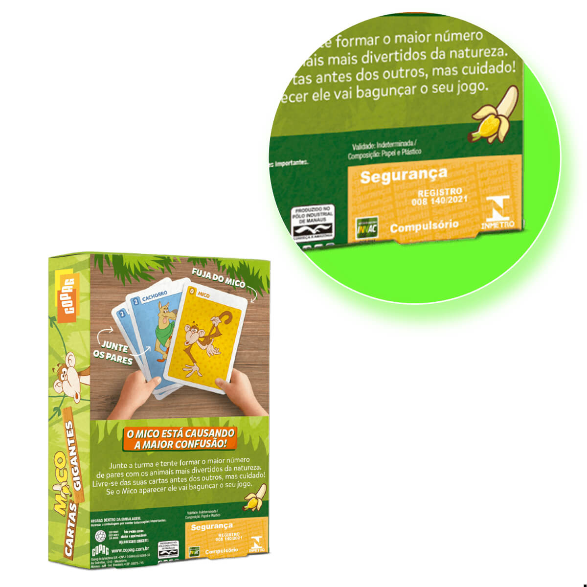 Jogo Mico Cartas Gigantes 25 cartas para 2 a 6 jogadores Copag  - 30767
