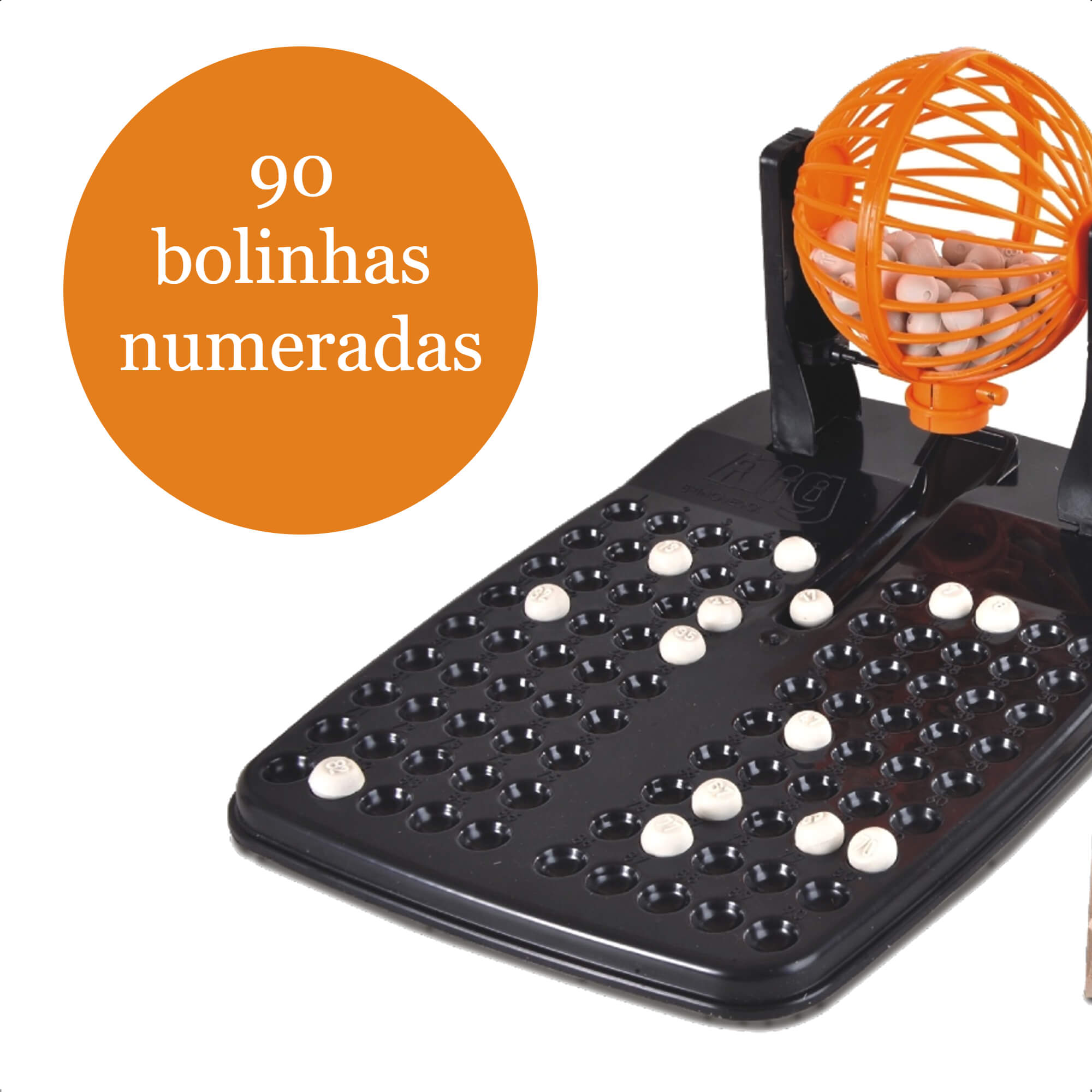Jogo Bingo Infantil 48 Cartelas 90 Bolinhas Com Globo Nig Brinquedos - 1000