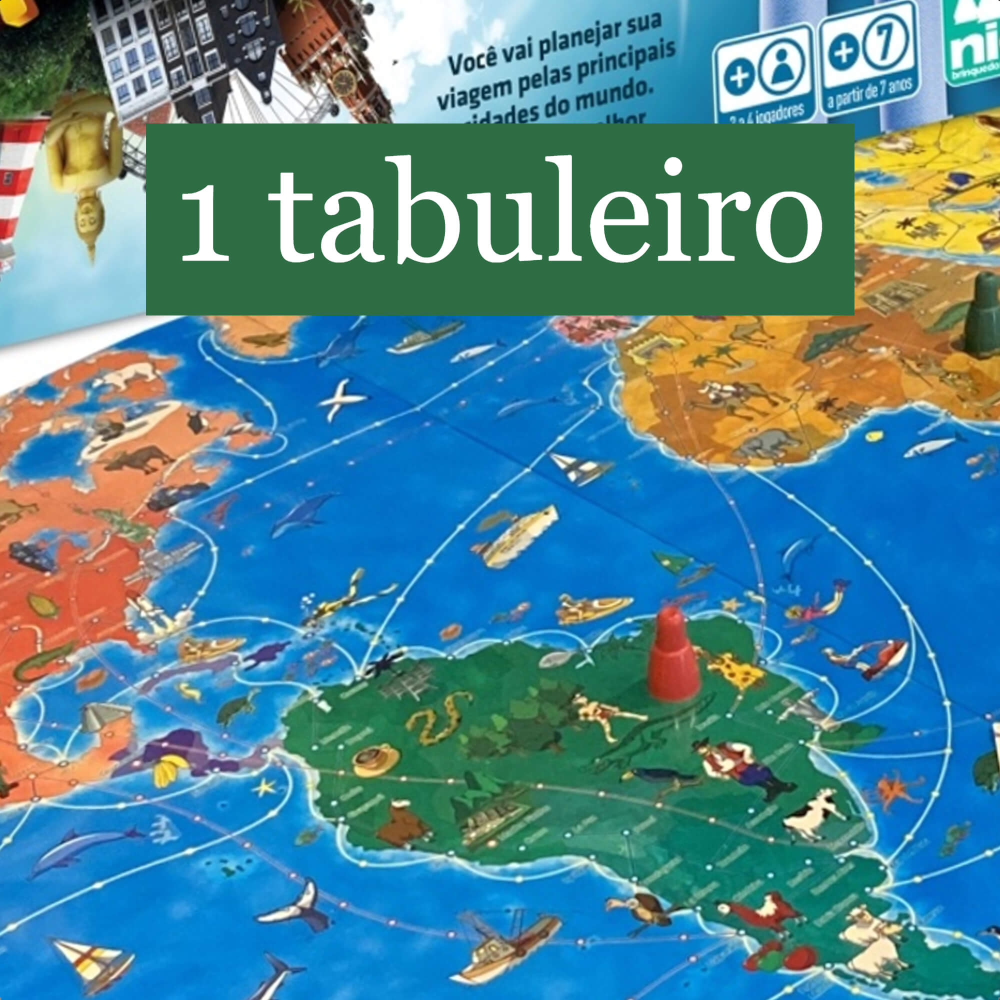 Jogo Boa Viagem Mundo Infantil Geografia Divertida E Estratégia 8+ Anos Nig Brinquedos - 1103
