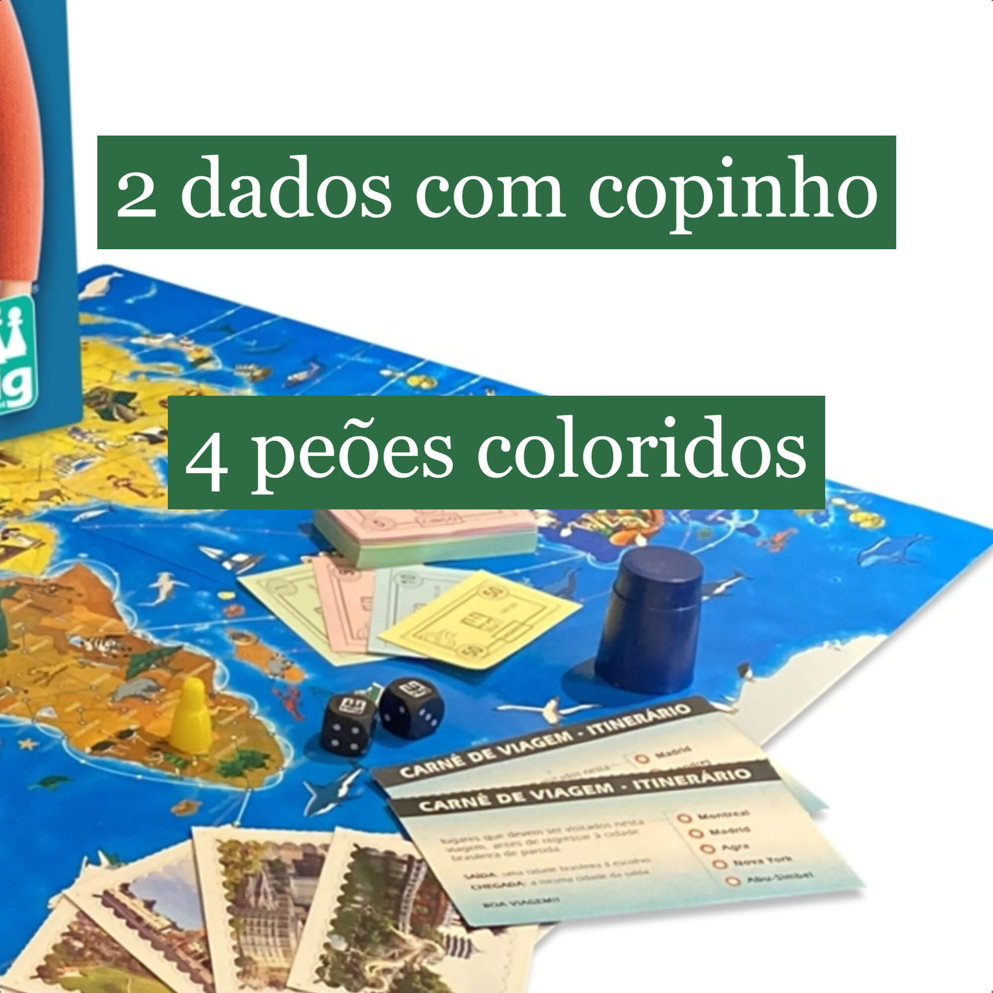 Jogo Boa Viagem Mundo Infantil Geografia Divertida E Estratégia 8+ Anos Nig Brinquedos - 1103