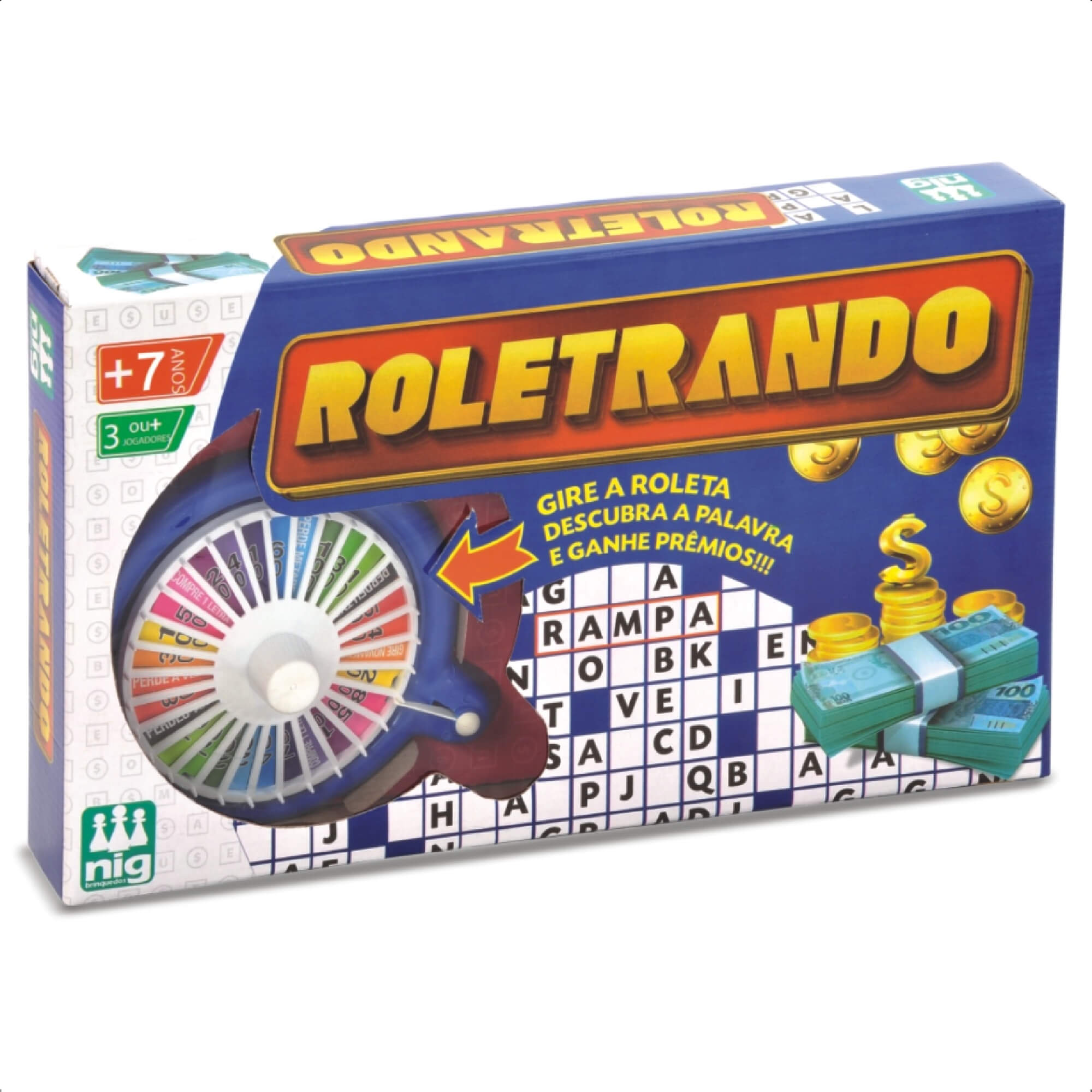 Jogo Roletrando Infantil Raciocínio Estratégia 20 Bases Plásticas +7 Anos Nig - 1620