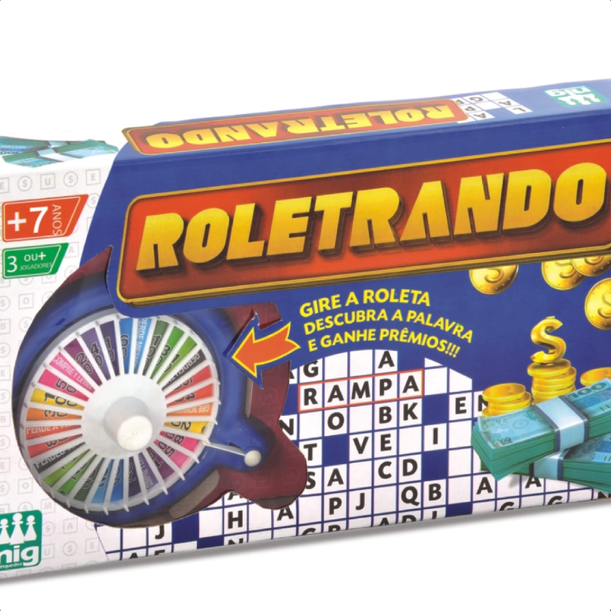 Jogo Roletrando Infantil Raciocínio Estratégia 20 Bases Plásticas +7 Anos Nig - 1620