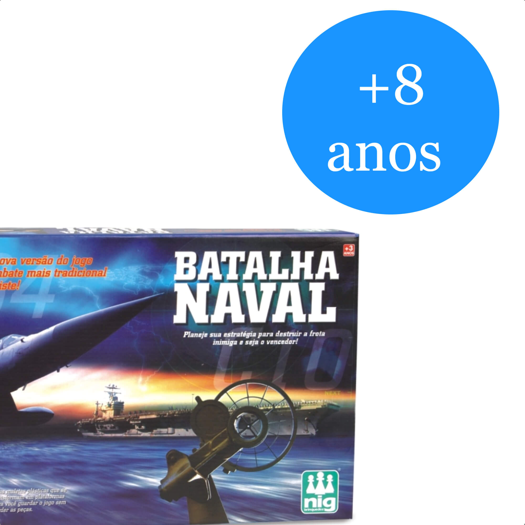 Jogo Batalha Naval Infantil Planejamento Estratégia 2 Maletas 10 Navios +8 Anos Nig Brinquedos-1121