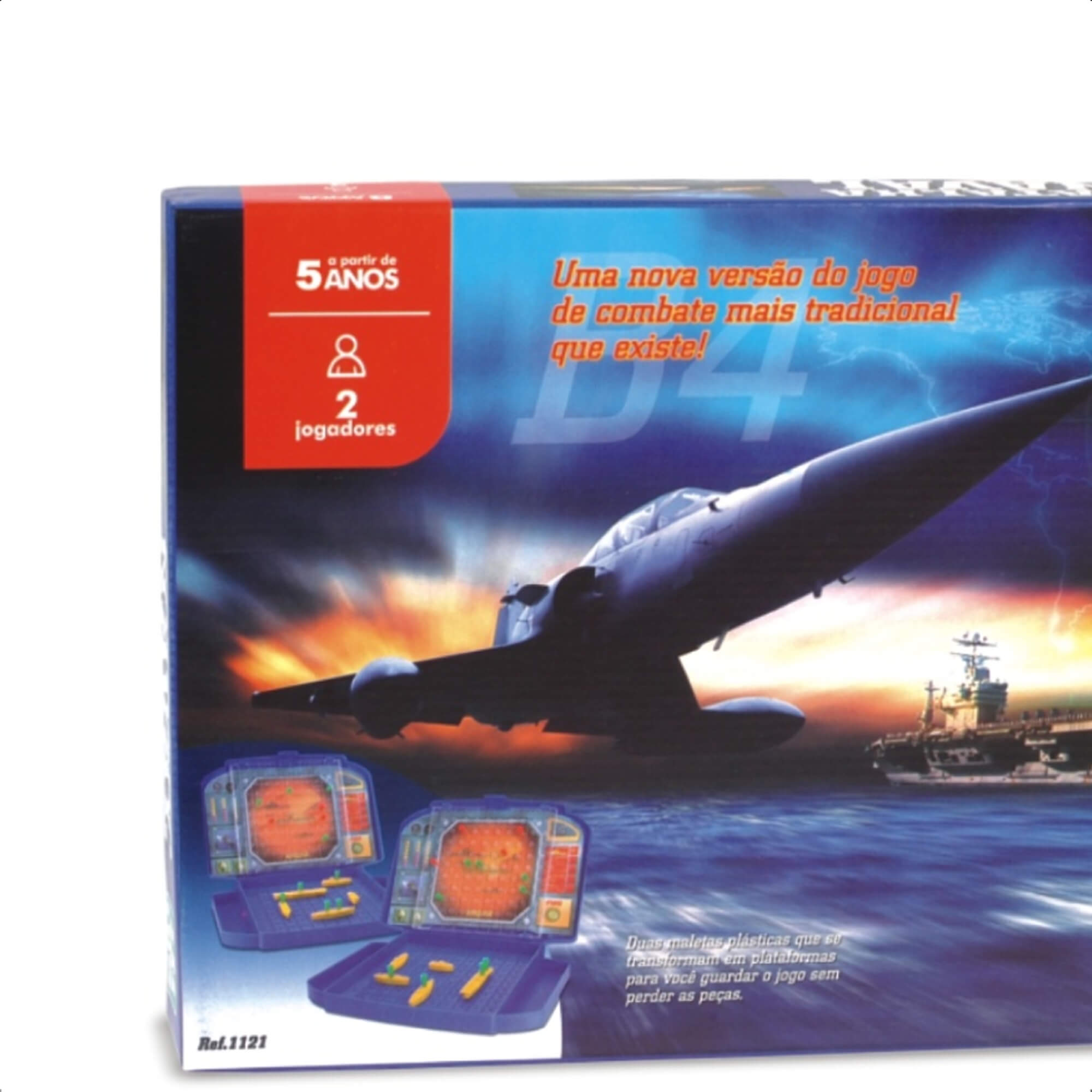 Jogo Batalha Naval Infantil Planejamento Estratégia 2 Maletas 10 Navios +8 Anos Nig Brinquedos-1121