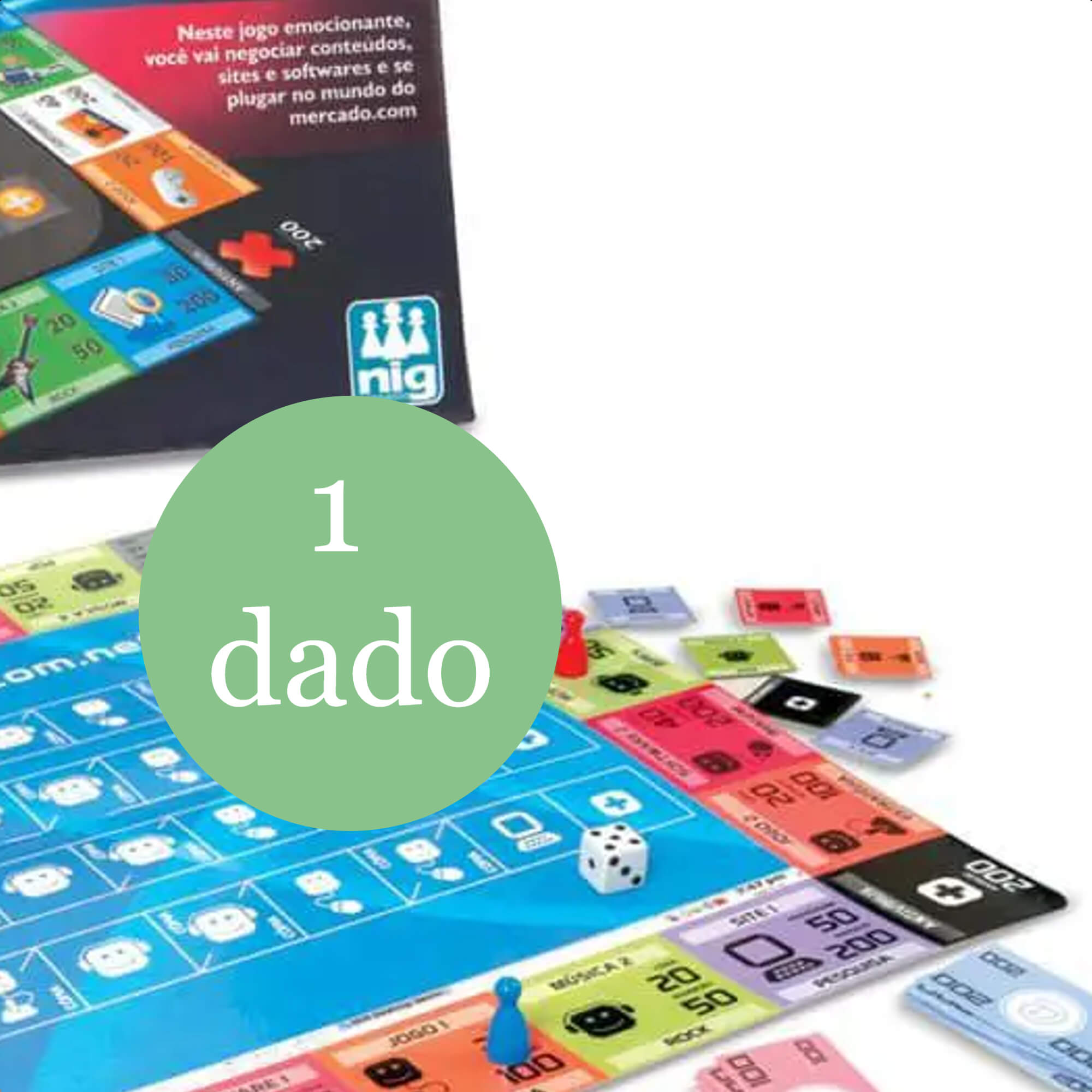 Jogo de Tabuleiro Banco.Com.Net Programação De Sites e Conteúdos +9 Anos Nig Brinquedos - 1122