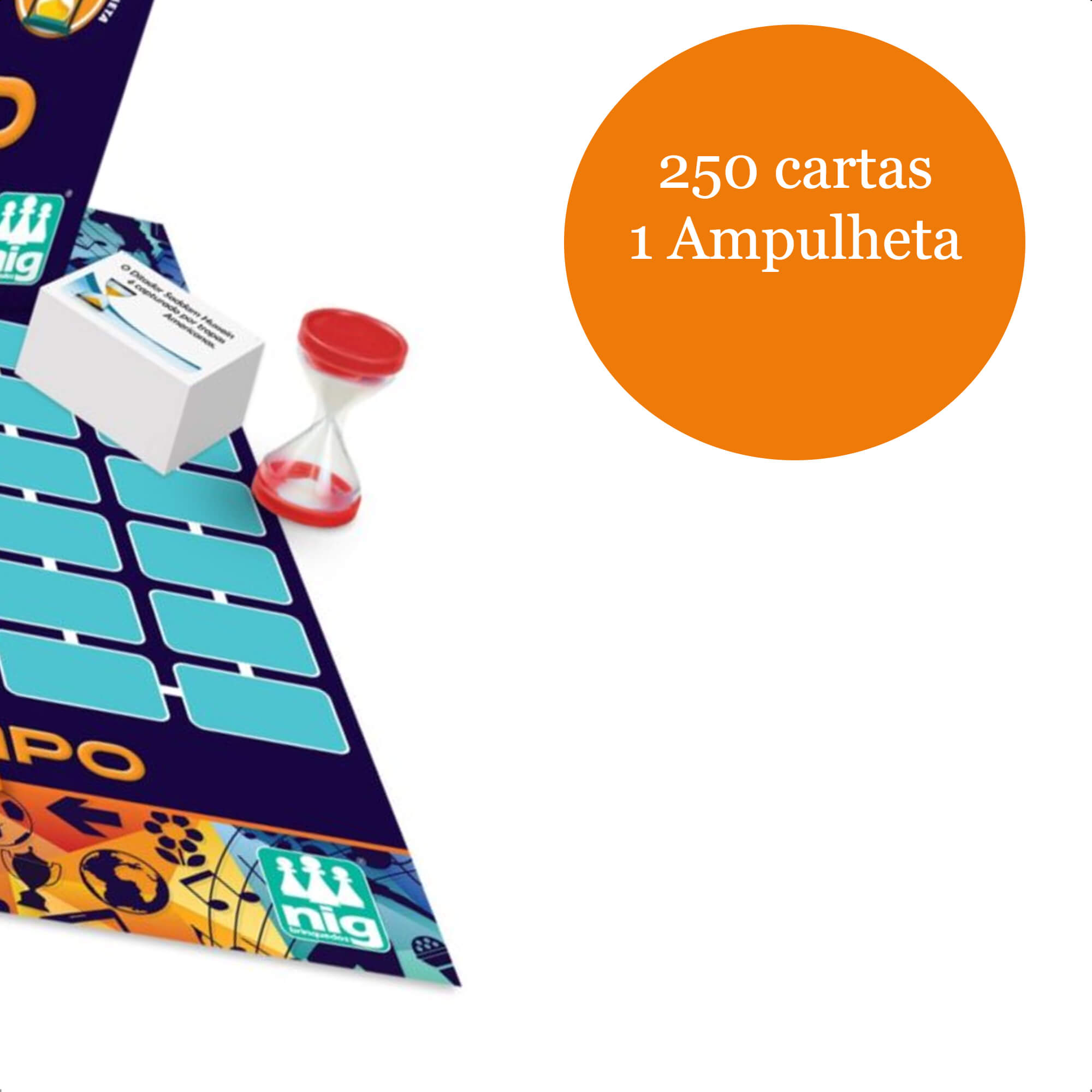 Jogo de Tabuleiro Linha Do Tempo Para Toda A Família 250 Cartas +9 Anos Nig Brinquedos - 1134