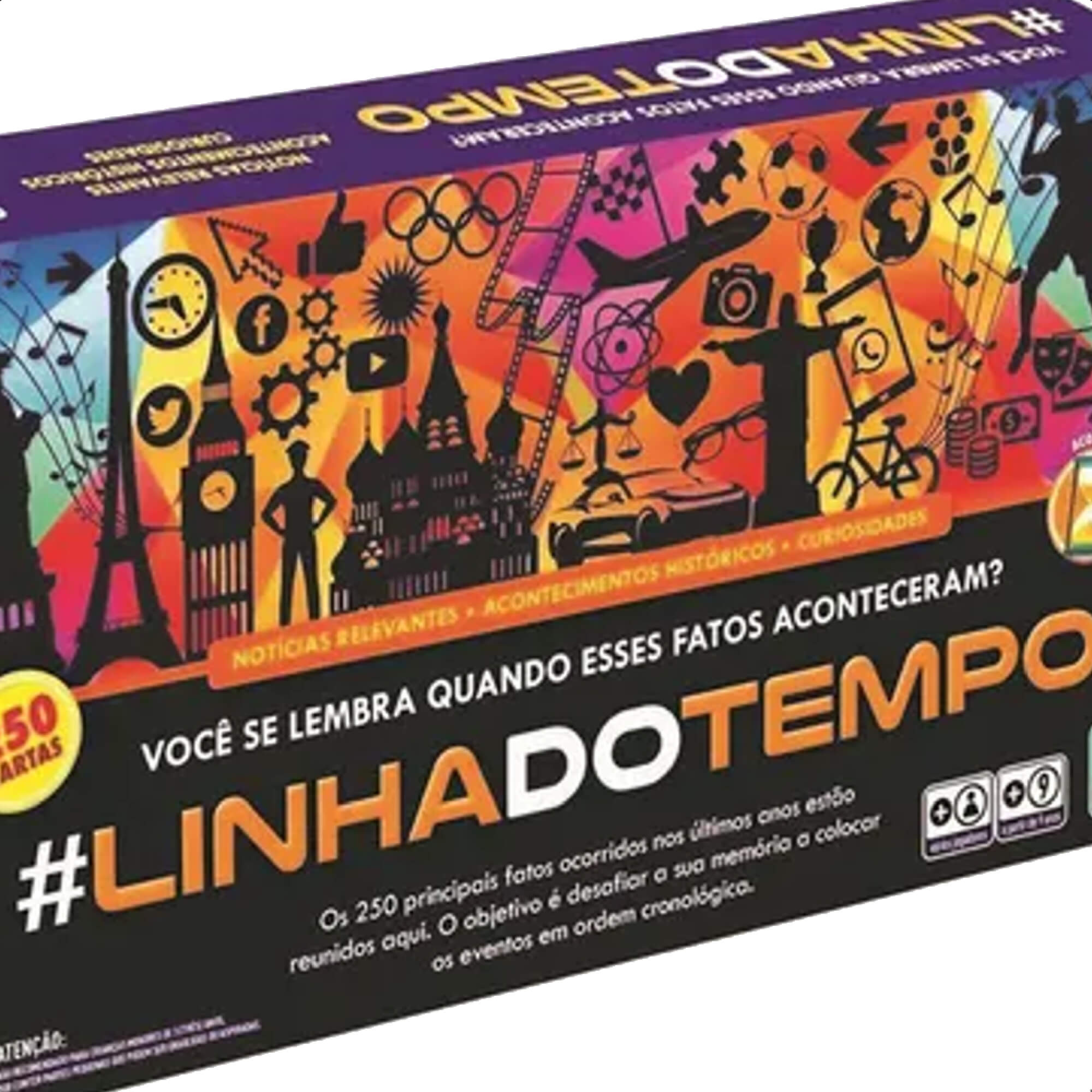 Jogo de Tabuleiro Linha Do Tempo Para Toda A Família 250 Cartas +9 Anos Nig Brinquedos - 1134
