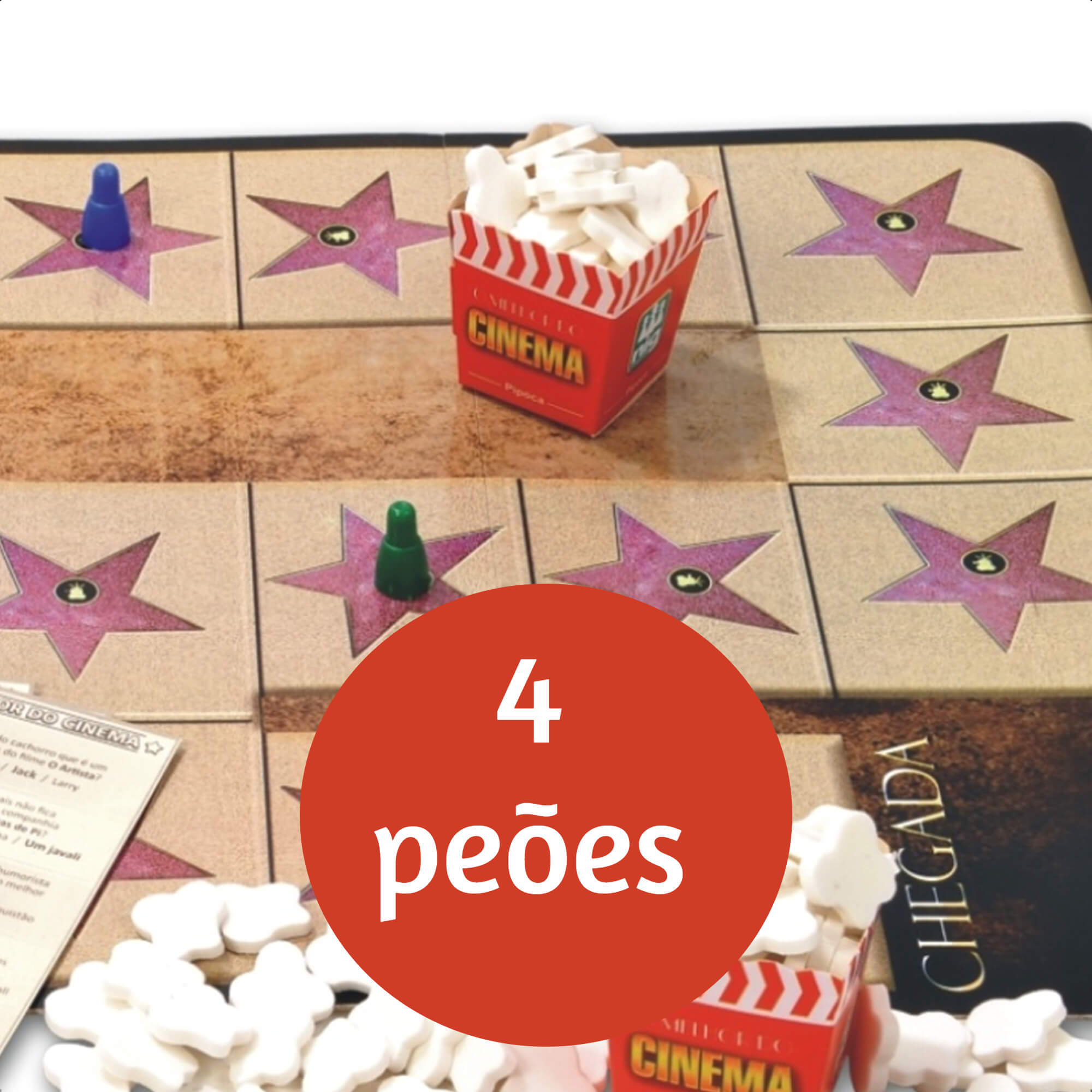 Jogo de Tabuleiro O Melhor Do Cinema 800 Perguntas 50 Sinopses e 50 Mímicas Nig - 1126